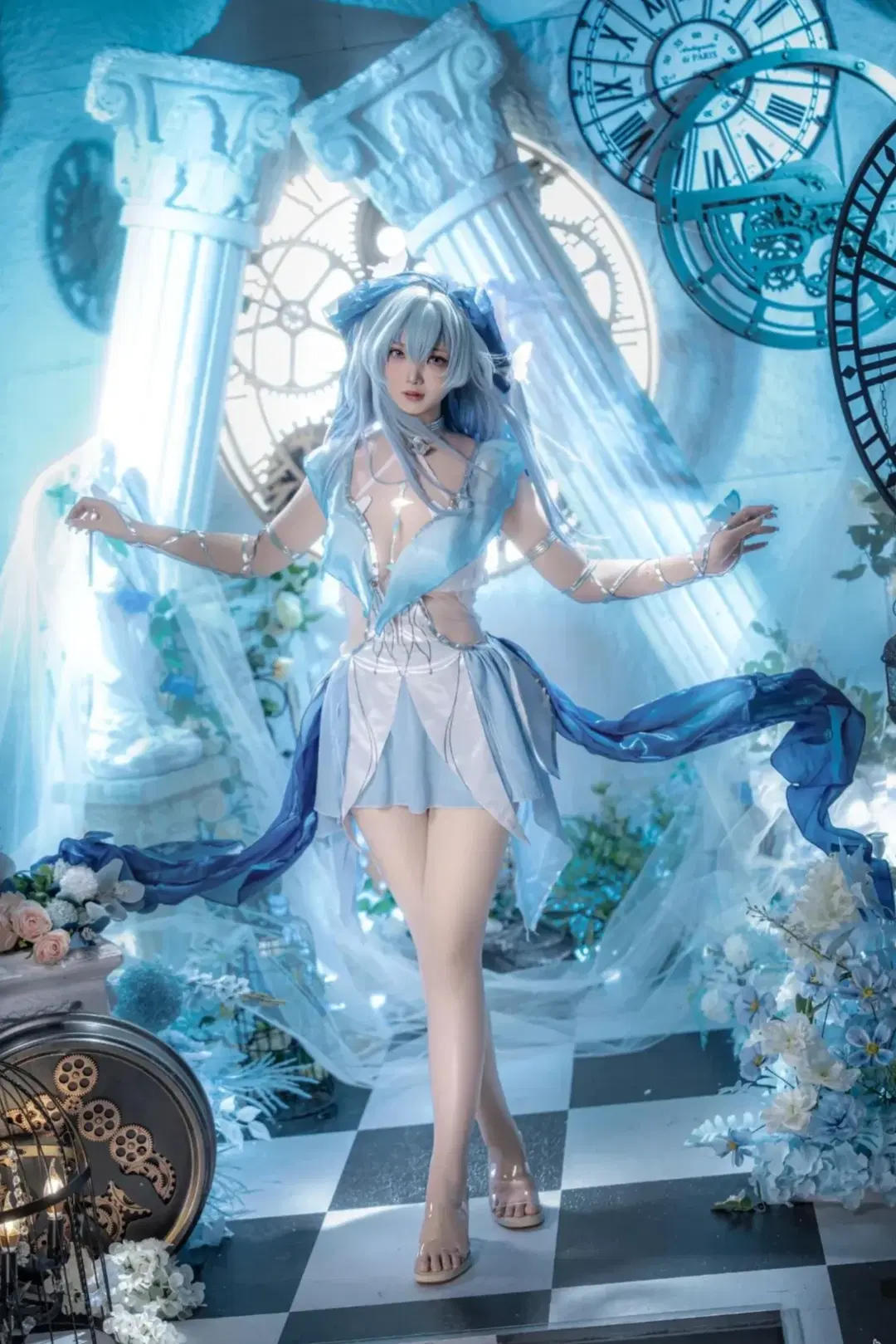 【守岸人cos】鳴潮中的藍調時刻，與齒輪和蝴蝶的碰撞 - 小彭《星穹铁道》 - 第3張