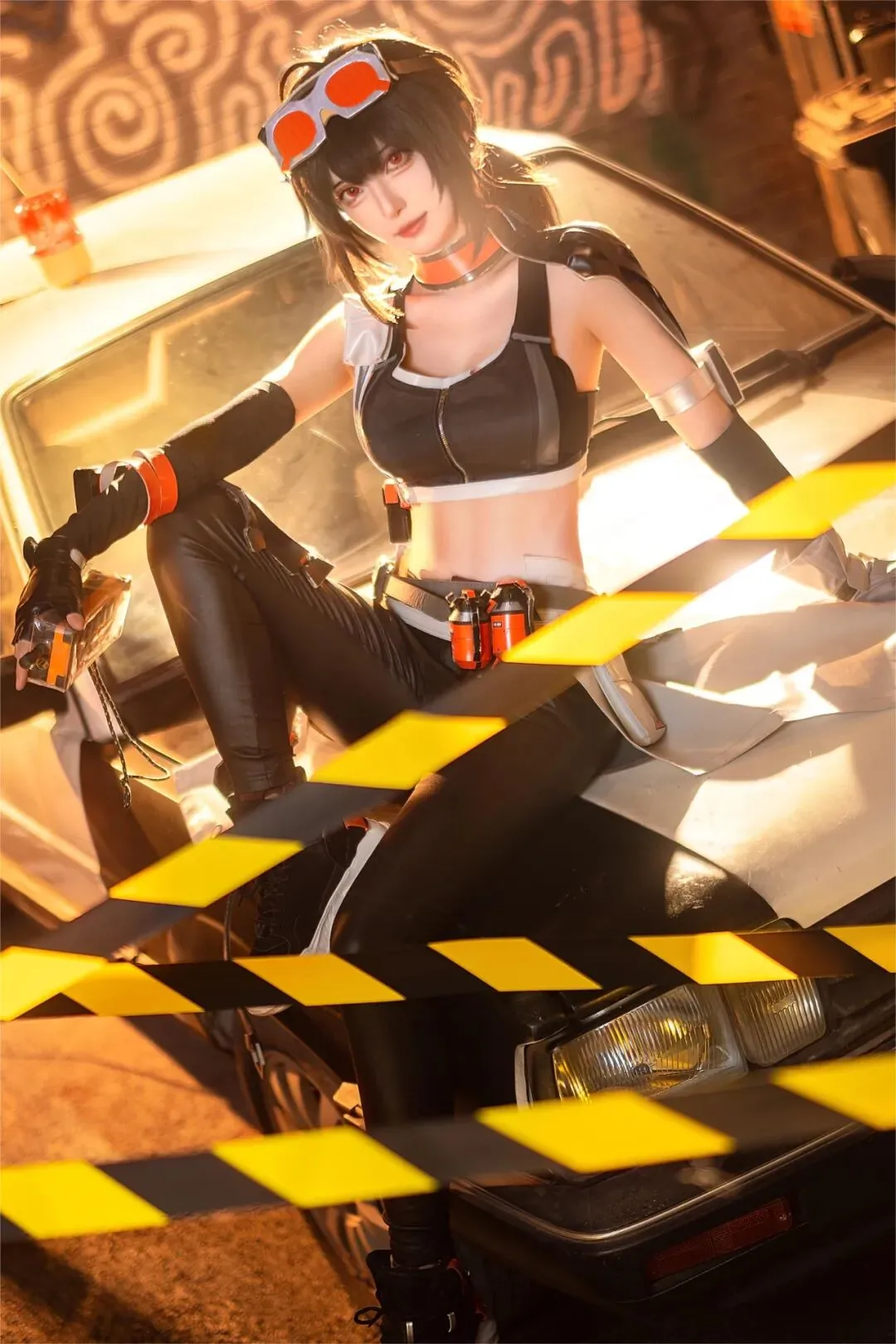 二次元cosplay, 废土风, 战术少女, 机能风cos, 皮裤穿搭