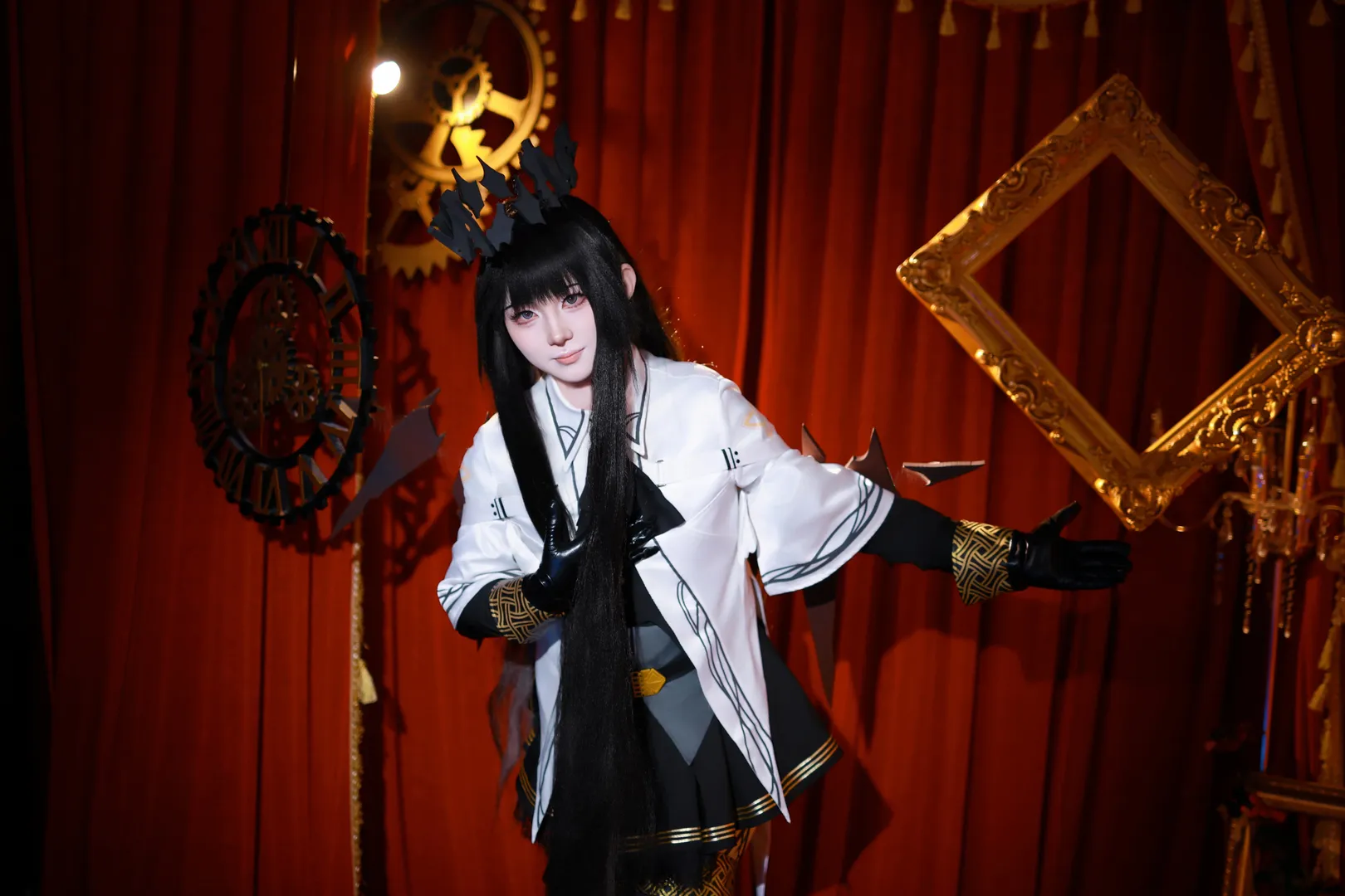 ゴシック風, アークナイツ, 黒ストッキング, コスプレ撮影, アルトリア コスプレ - 3枚目