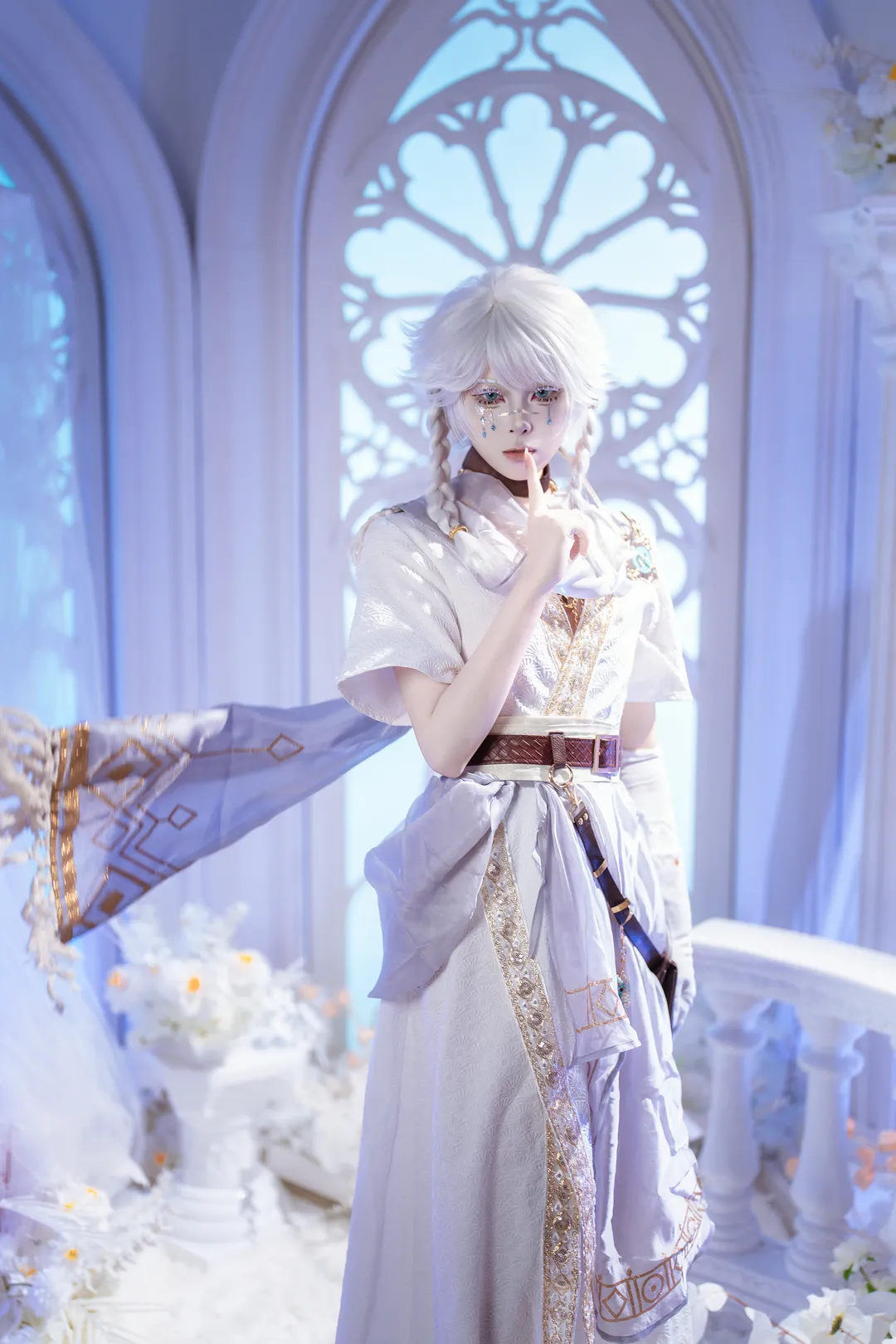 第五人格, 二次元cosplay, 客片分享, 白絲cos, 先知白cos
