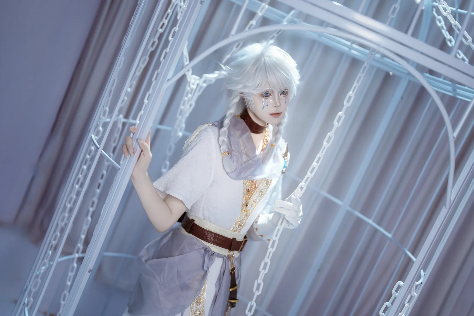 第五人格, 二次元cosplay, 客片分享, 白丝cos, 先知白cos - 第3张