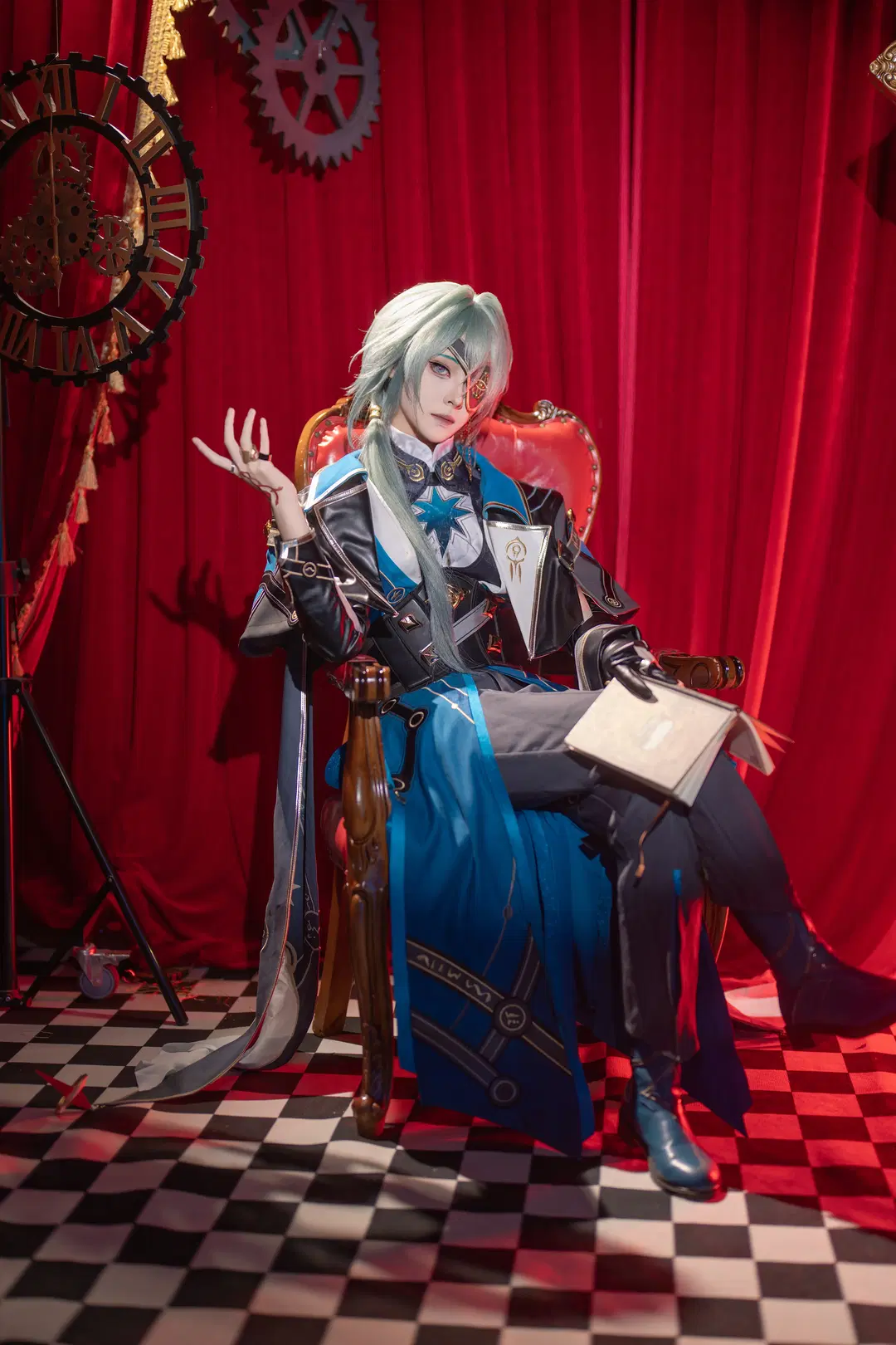 崩坏星穹铁道, 二次元cosplay, 游戏角色扮演, 那刻夏cos, 眼罩造型