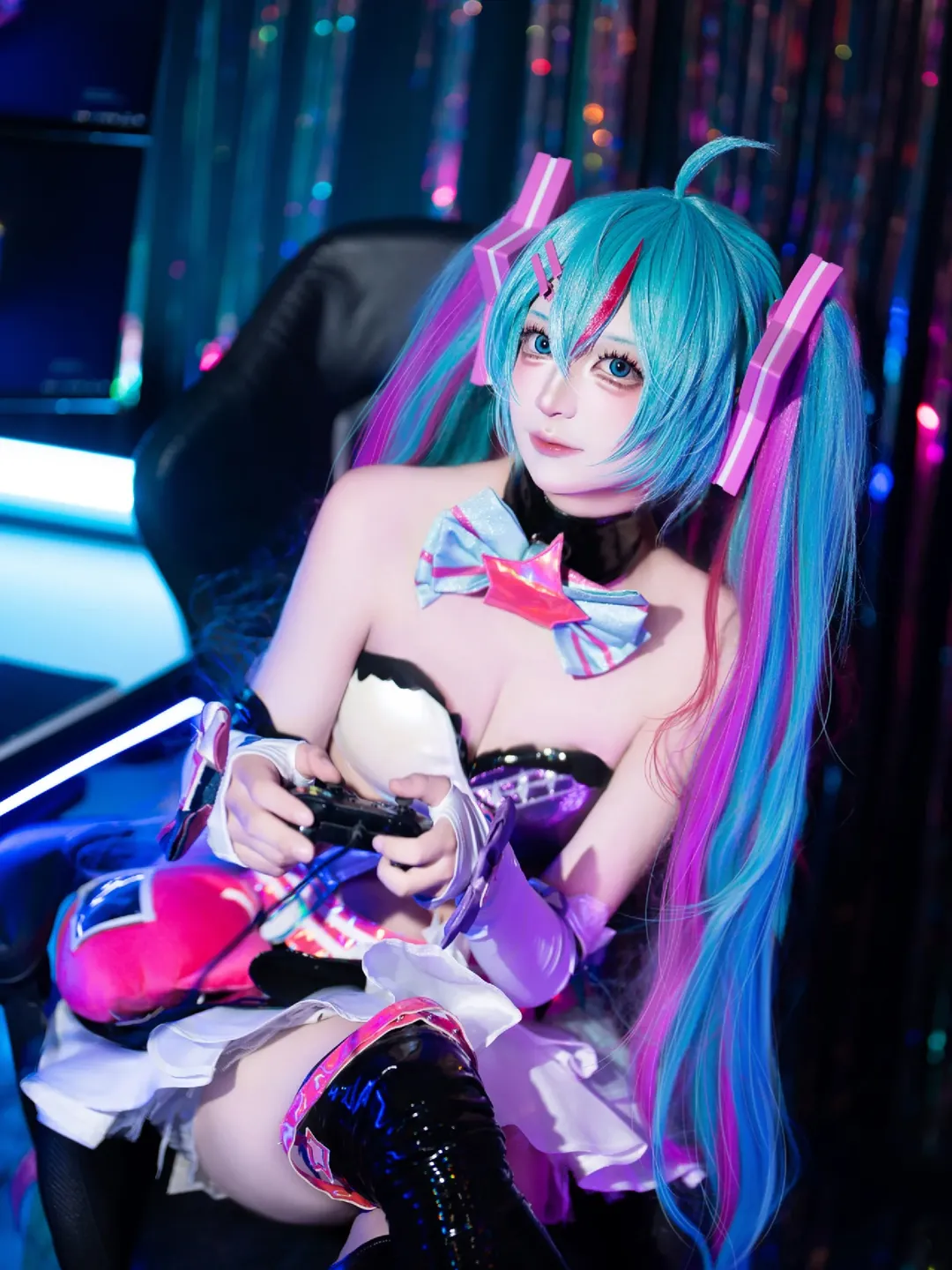 初音未来cos, 黑丝, 喵斯快跑, 初音ミク, 网瘾少女