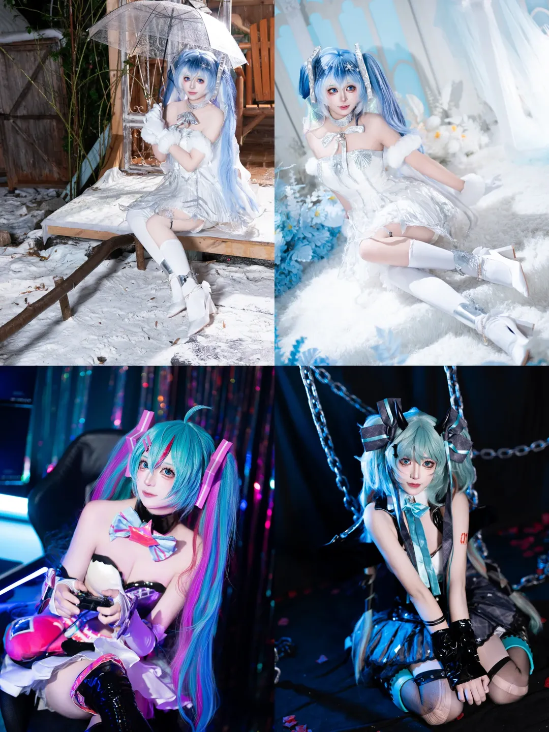 初音未来cos, 上海约拍, cosplay正片, 黑丝cos, 术力口 - 第1张