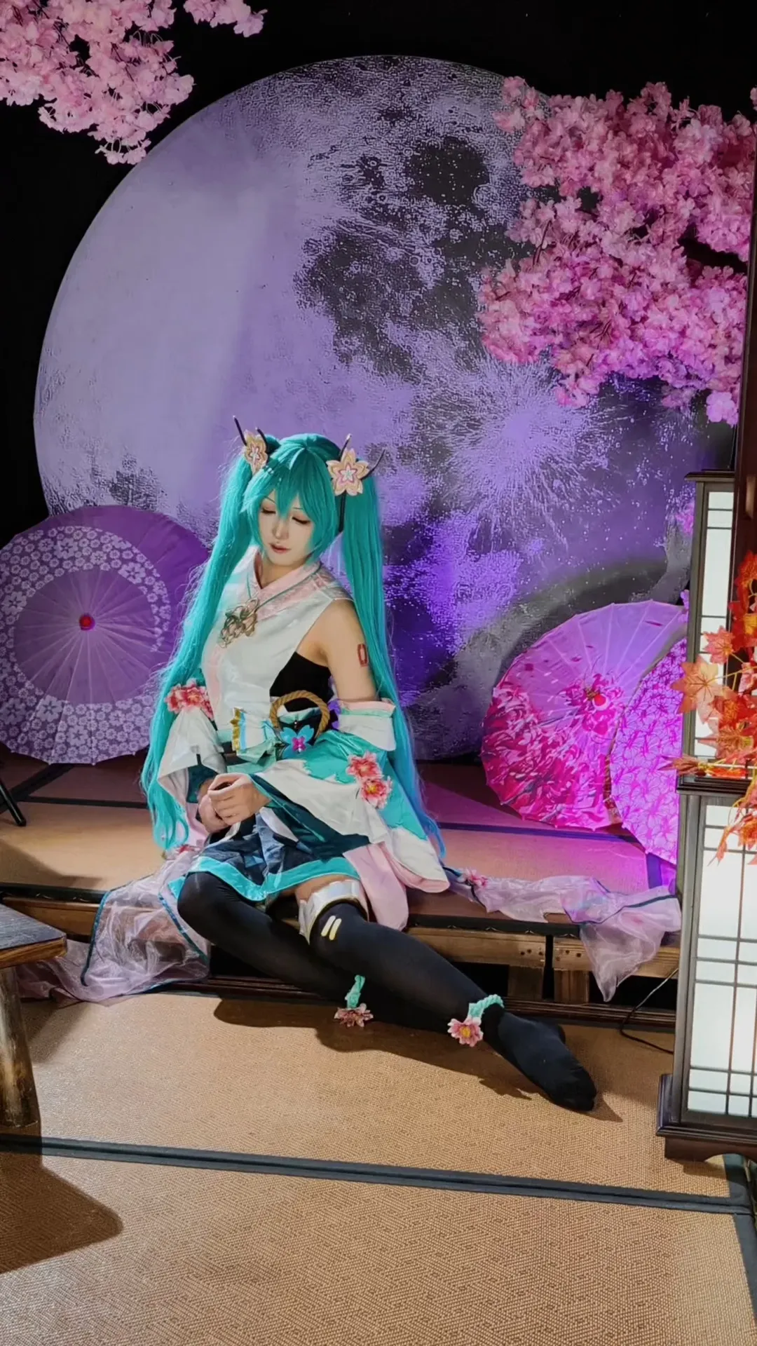 初音未来cos, 上海约拍, cosplay正片, 黑丝cos, 术力口