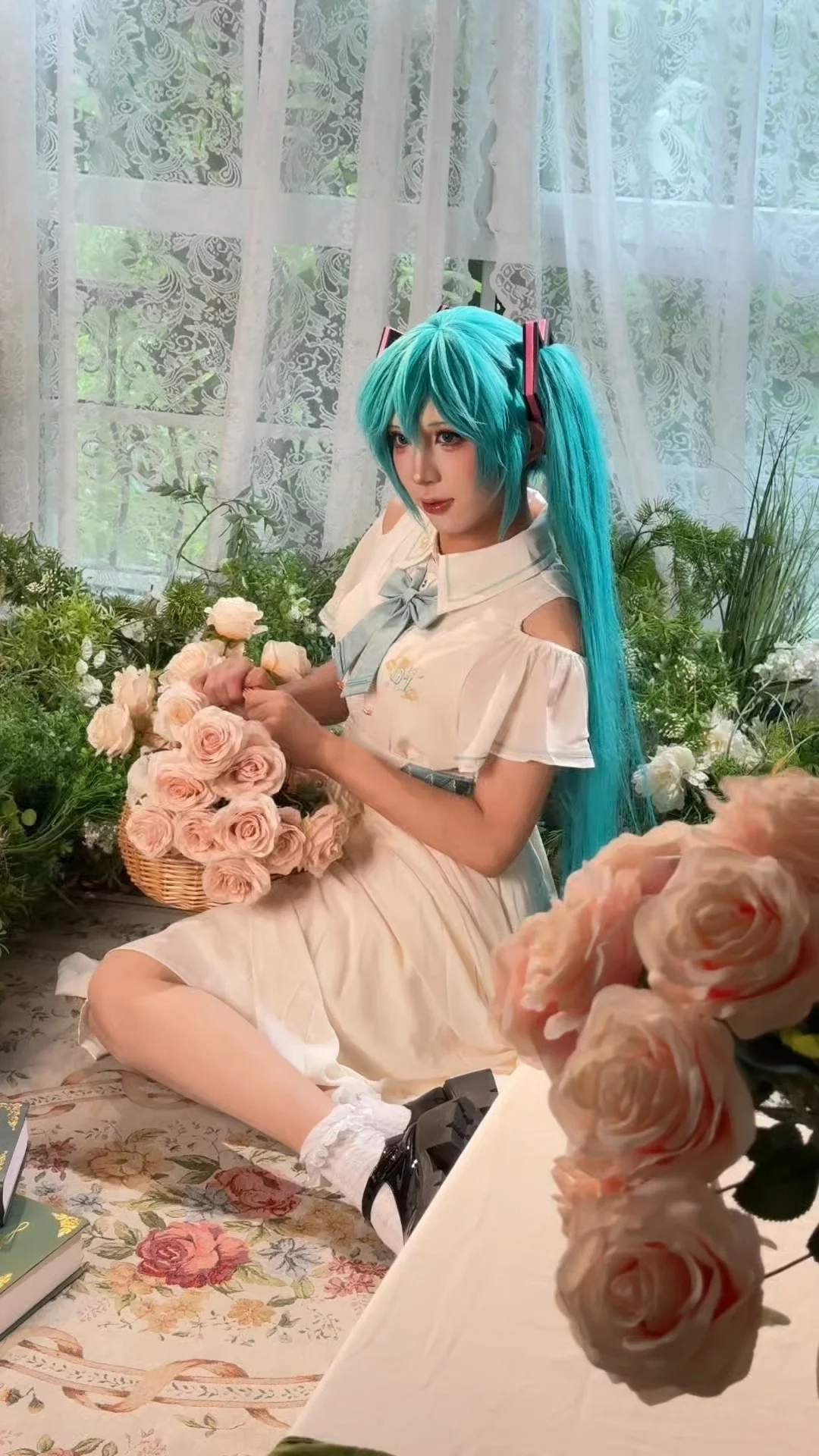 初音未来cos, 上海约拍, cosplay正片, 黑丝cos, 术力口 - 第5张