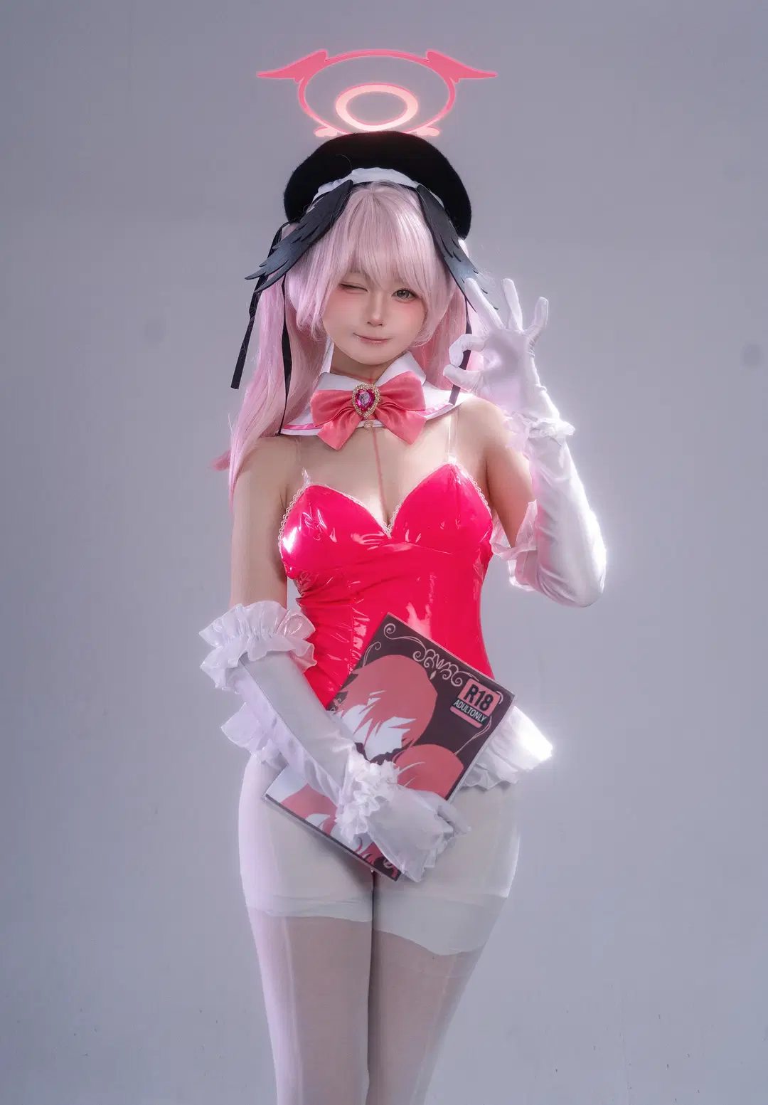 【下江小春cos】蔚藍檔案兔女郎白絲造型 - 明天吃什么_（蹲合作coser版） - 第5張