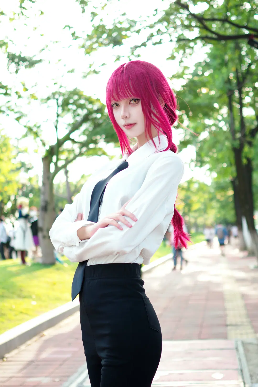 cosplay, 户外摄影, 电锯人, 制服, 玛奇玛cos