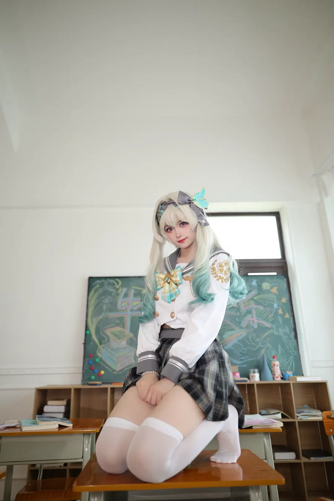 【流萤cos】崩坏星穹铁道里的校园JK制服写真 - 晚星 - 第2张