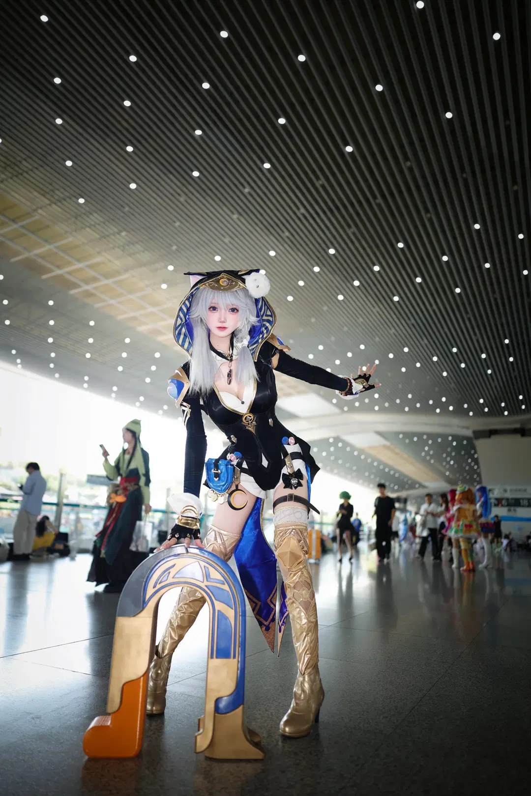 赛飞儿cos, 崩坏星穹铁道, cosplay摄影, 漫展现场, 白丝腿环