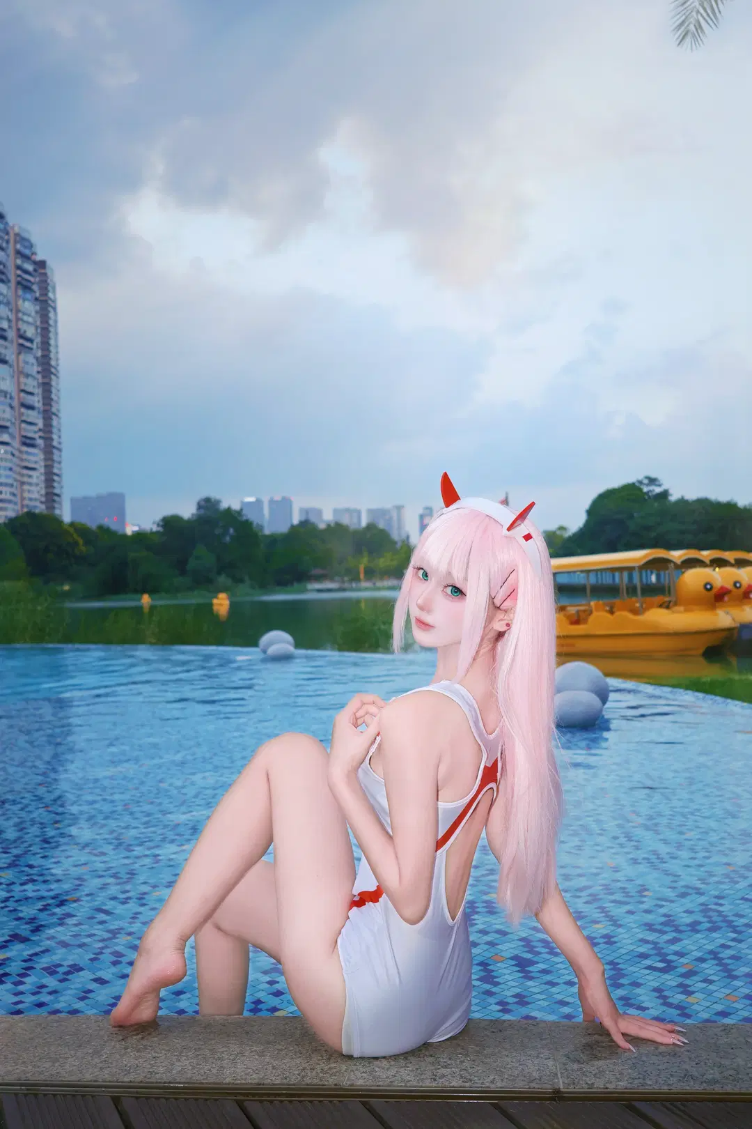 【02cos】DARLINGintheFRANXX 泳池边的夏日写真 - 晚星 - 第4张