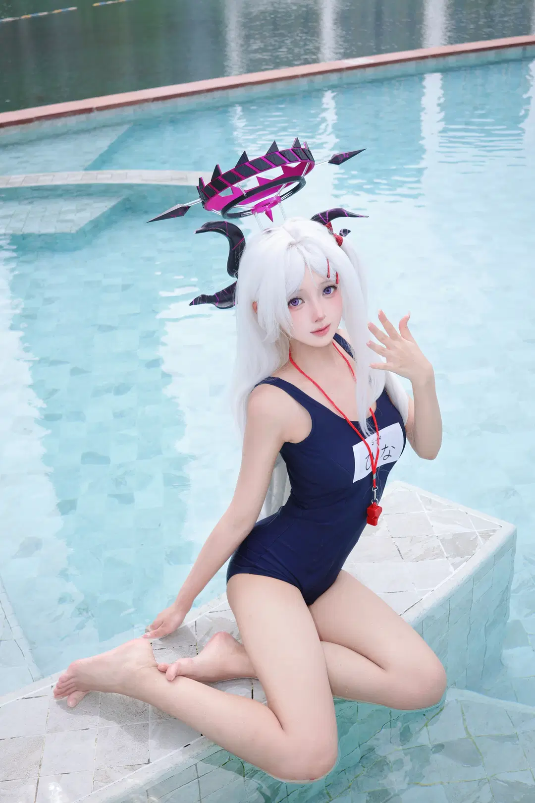 [Sorasaki Hina cosplay] Blue Archive: Swimsuit Demon Girl by 晚星 - Image 3