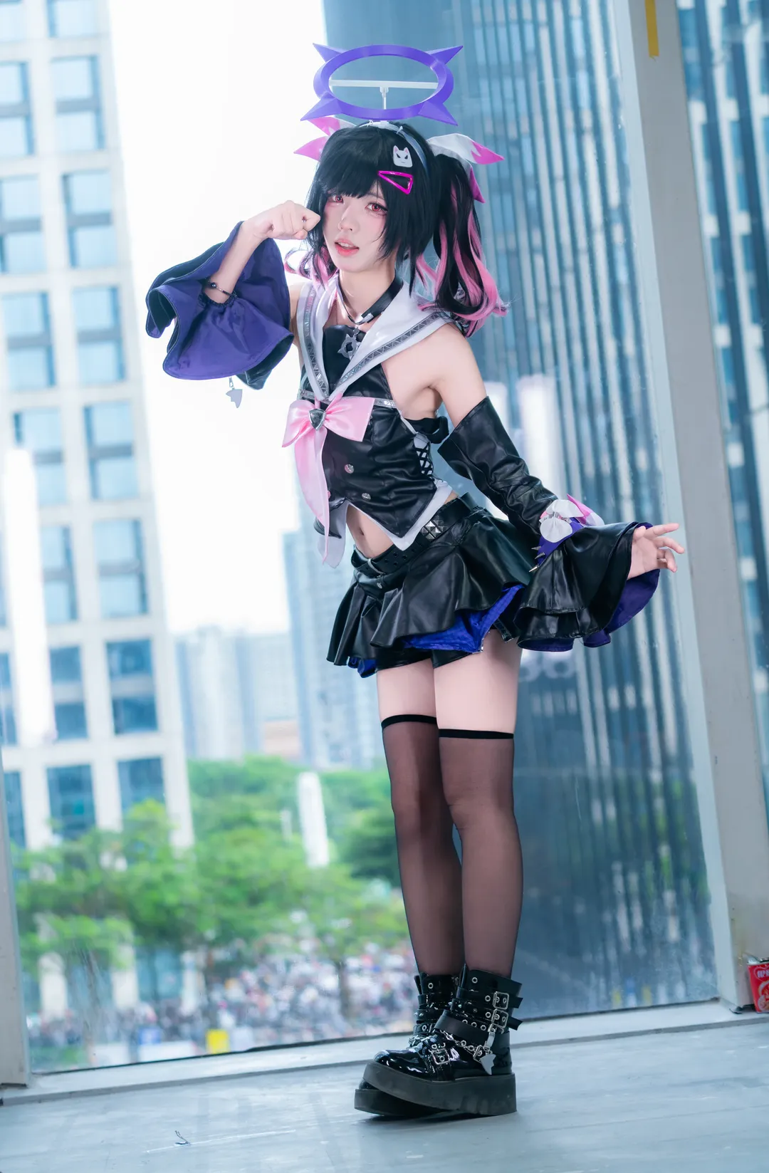 ゼンレスゾーンゼロ, ホタルACGエキスポ, 黒ストッキング, 南宮羽コスプレ, 妄想エンジェルコスプレ - 3枚目