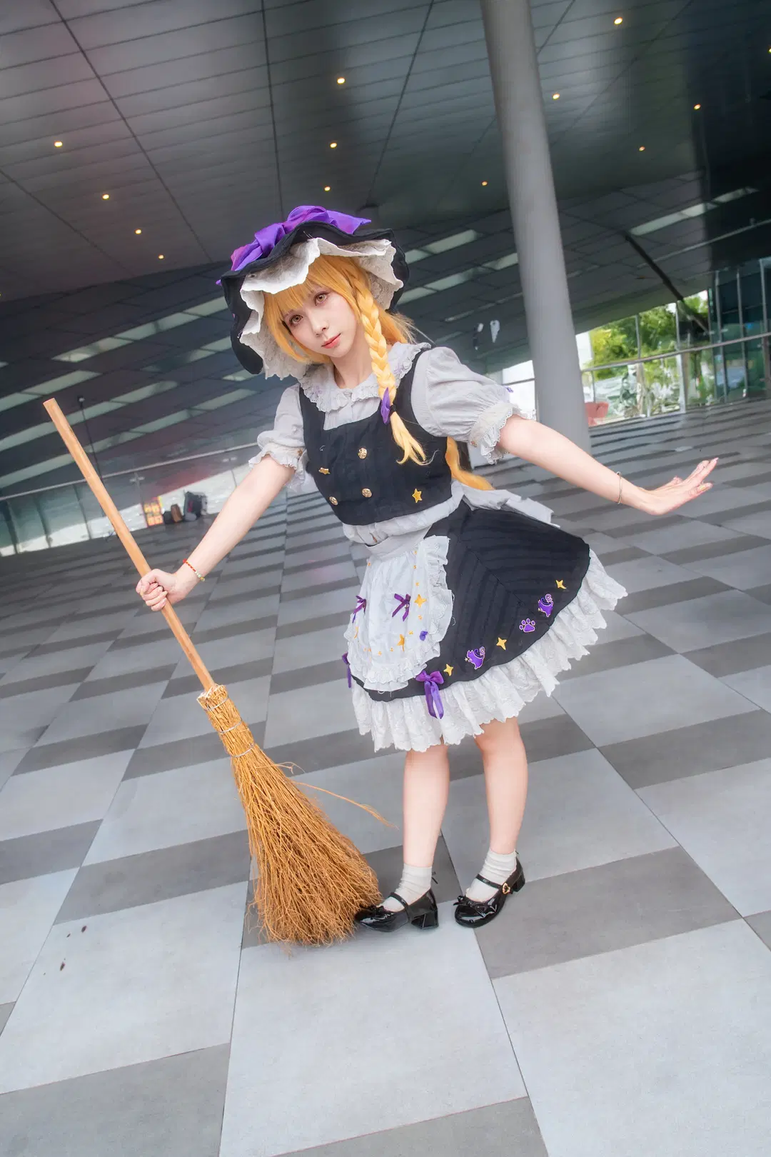 【魔理沙cos】东方project 经典黑白女巫装扮与扫帚 - 故去孤寒 - 第3张