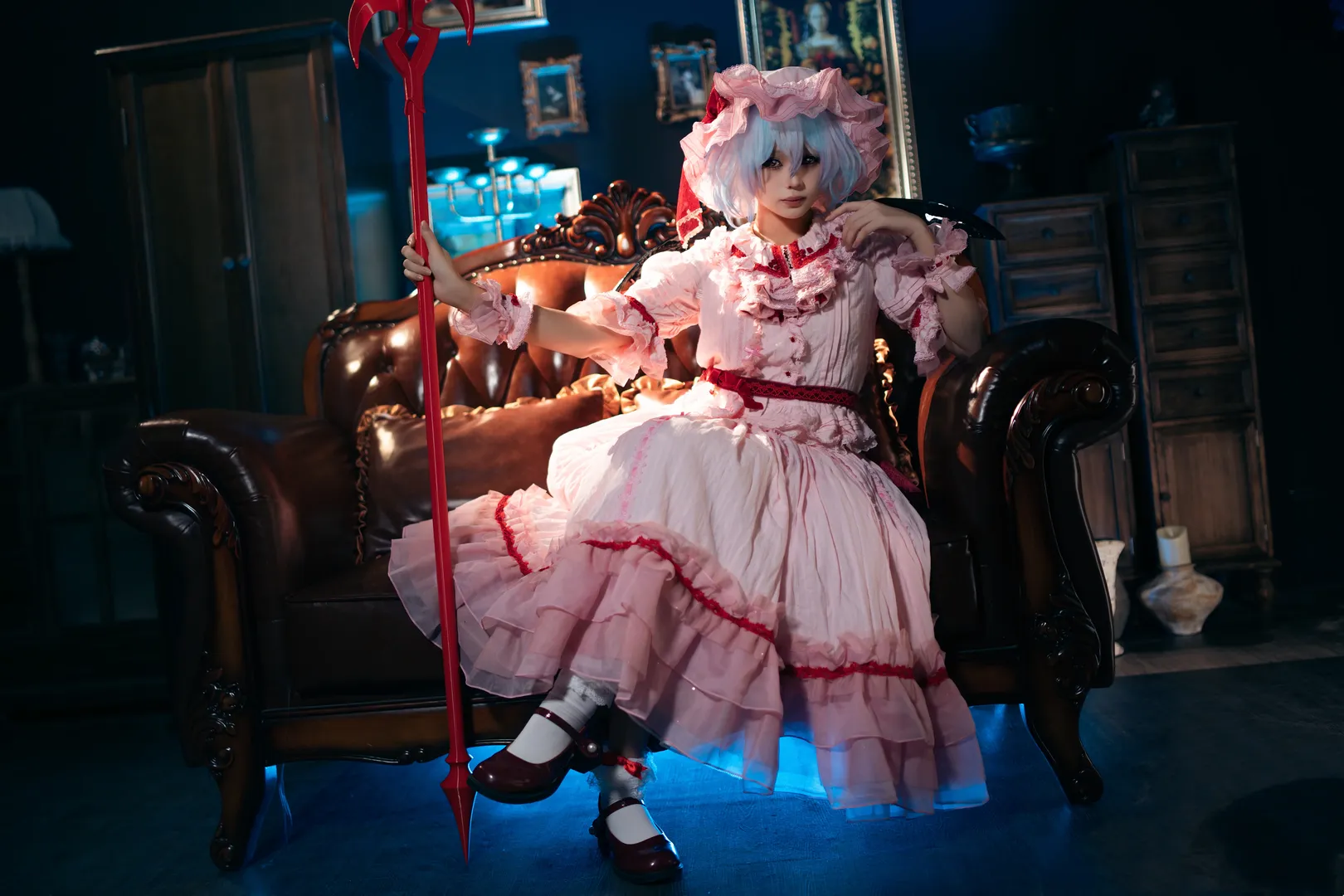 東方project, 蕾米莉亞cos, 哥特洛麗塔, 吸血鬼裝扮, 暗黑童話風 - 第4張