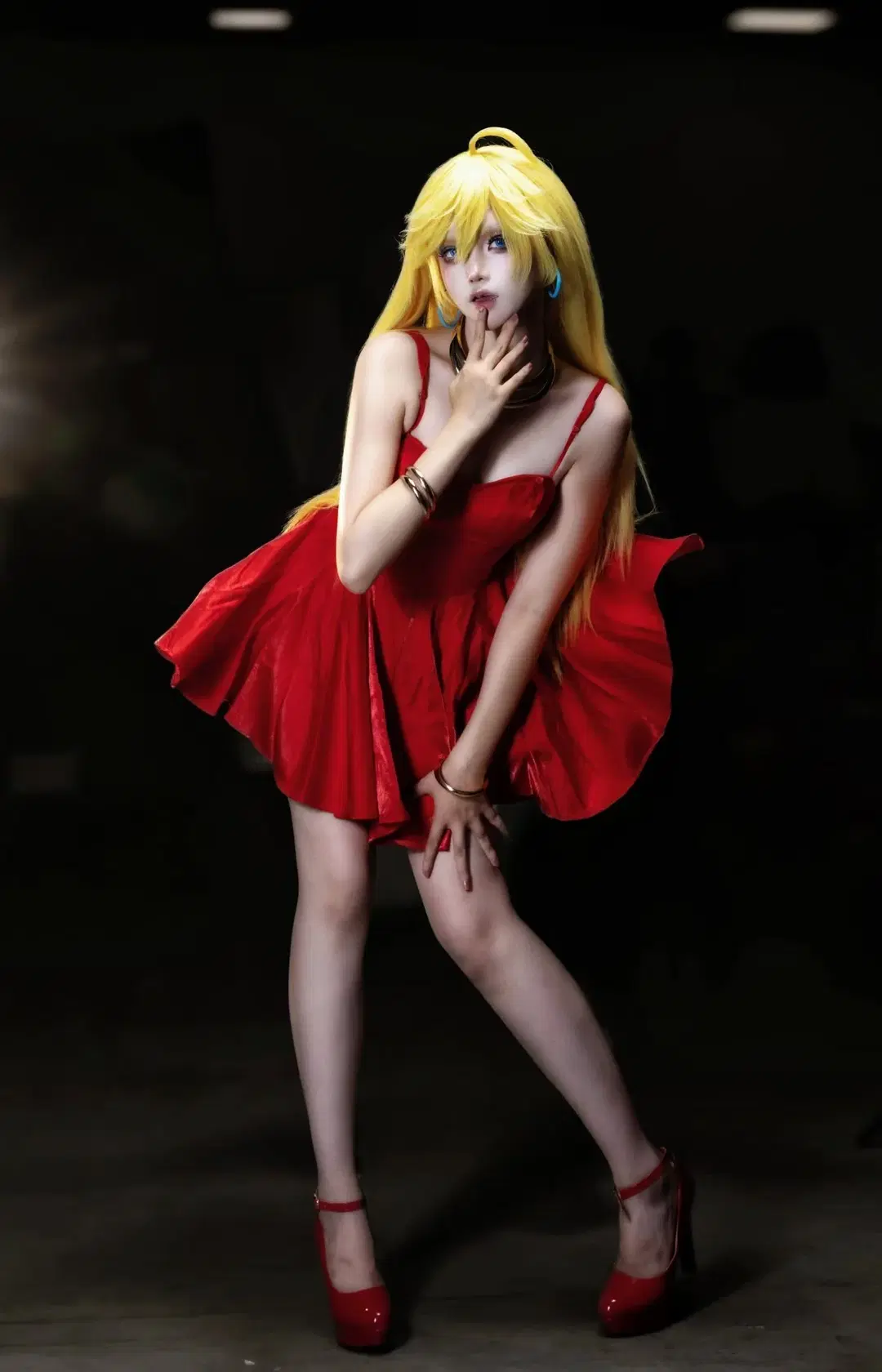 [Panty cosplay] Panty & Stocking with Garterbelt: Styling with a red dress, blonde hair by 清风摄影人V - Image 2