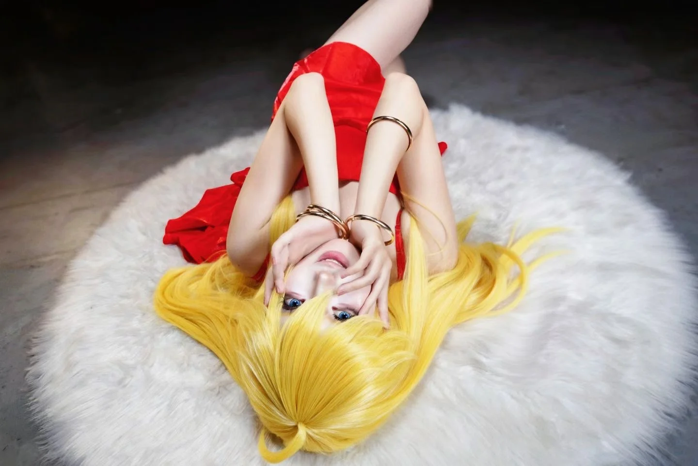 [Panty cosplay] Panty & Stocking with Garterbelt: Styling with a red dress, blonde hair by 清风摄影人V - Image 3
