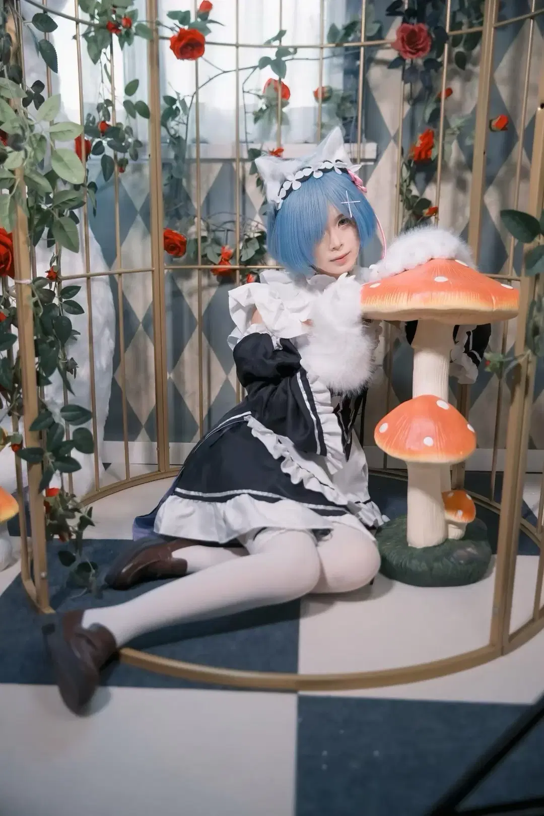 【レム コスプレ】Re:ゼロから始める異世界生活 チェシャー 猫耳メイド服 - 清风摄影人V - 9枚目