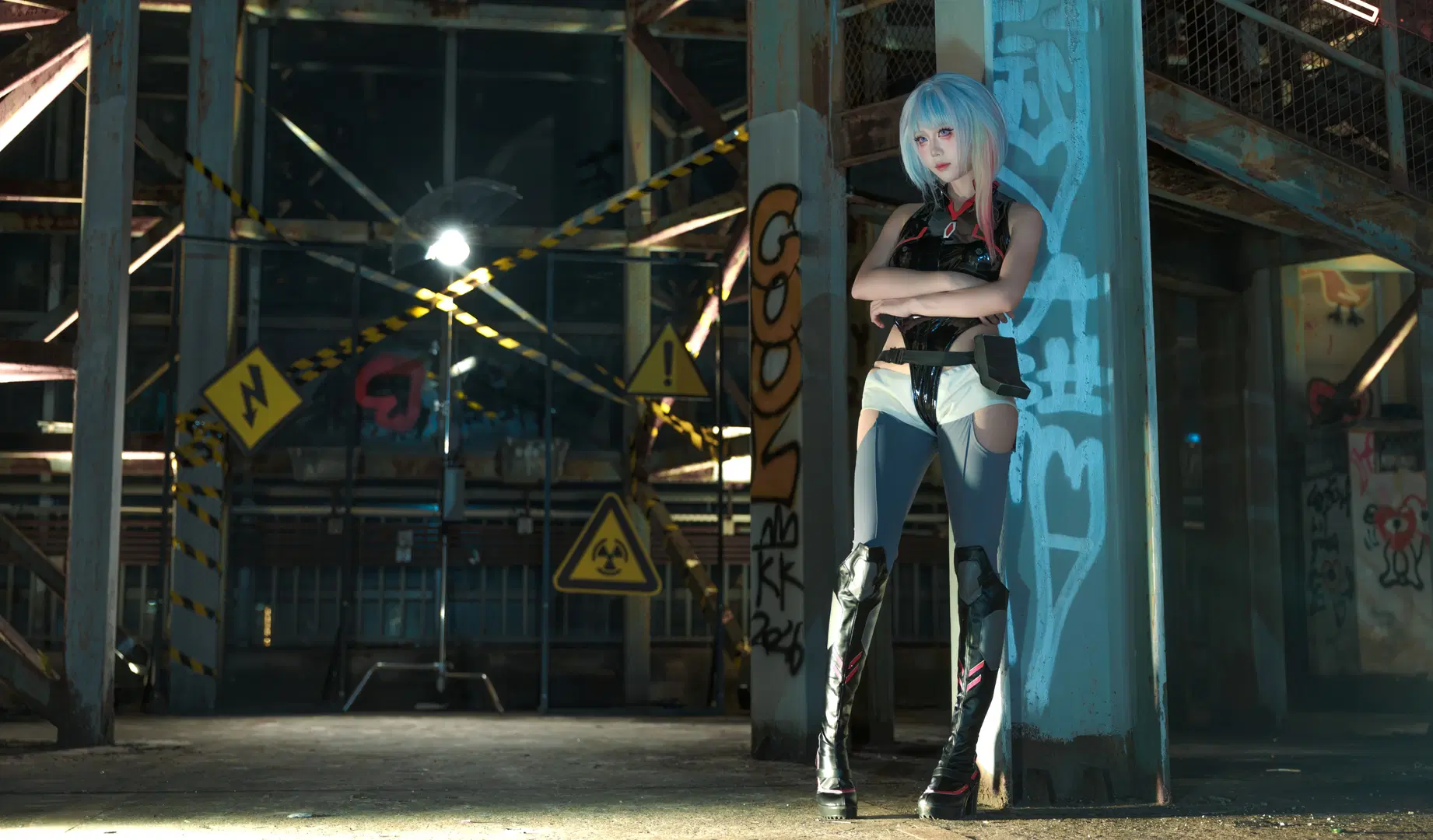二次元摄影, 露西cos, 赛博朋克边缘行者, 赛博朋克2077, 丝袜cos