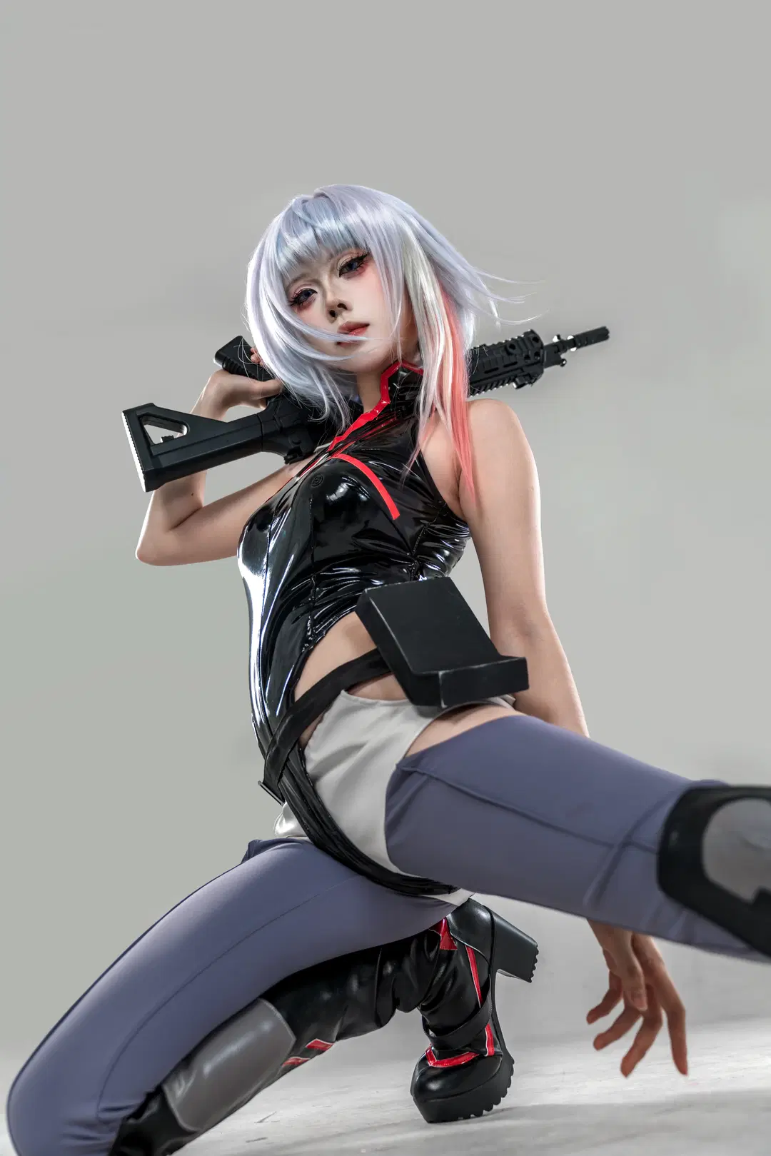 [Lucy cosplay] Cyberpunk: Edgerunners: Tactical Routine Captured in a White Studio by 花遇HUAYU - Image 4