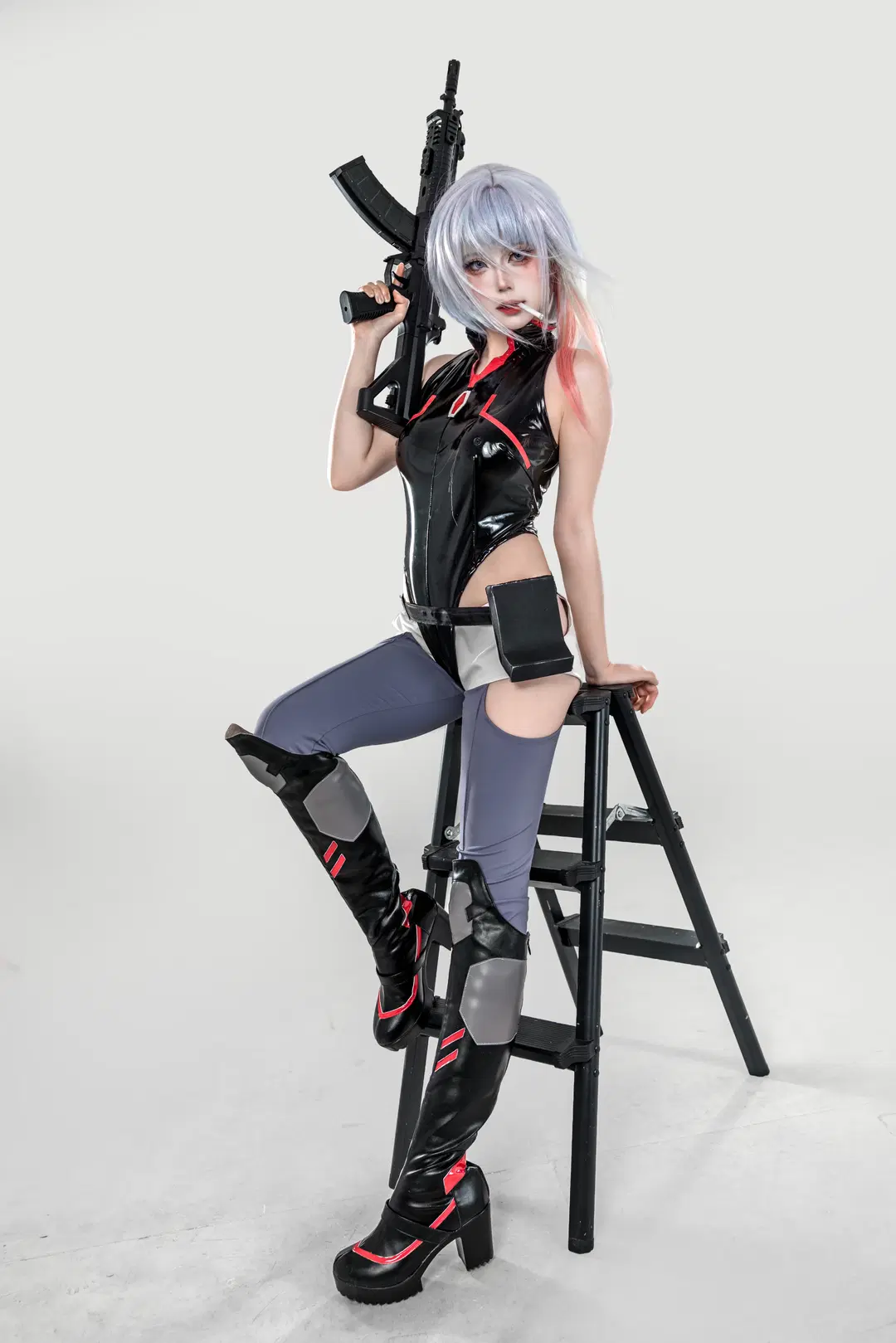 [Lucy cosplay] Cyberpunk: Edgerunners: Tactical Routine Captured in a White Studio by 花遇HUAYU - Image 6