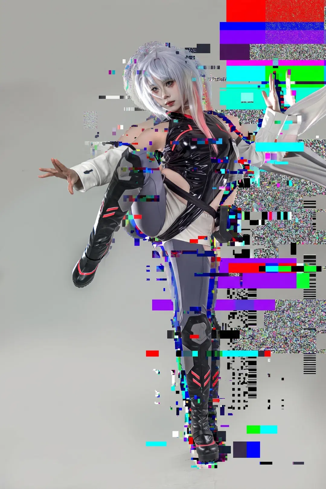[Lucy cosplay] Cyberpunk: Edgerunners: Tactical Routine Captured in a White Studio by 花遇HUAYU - Image 8