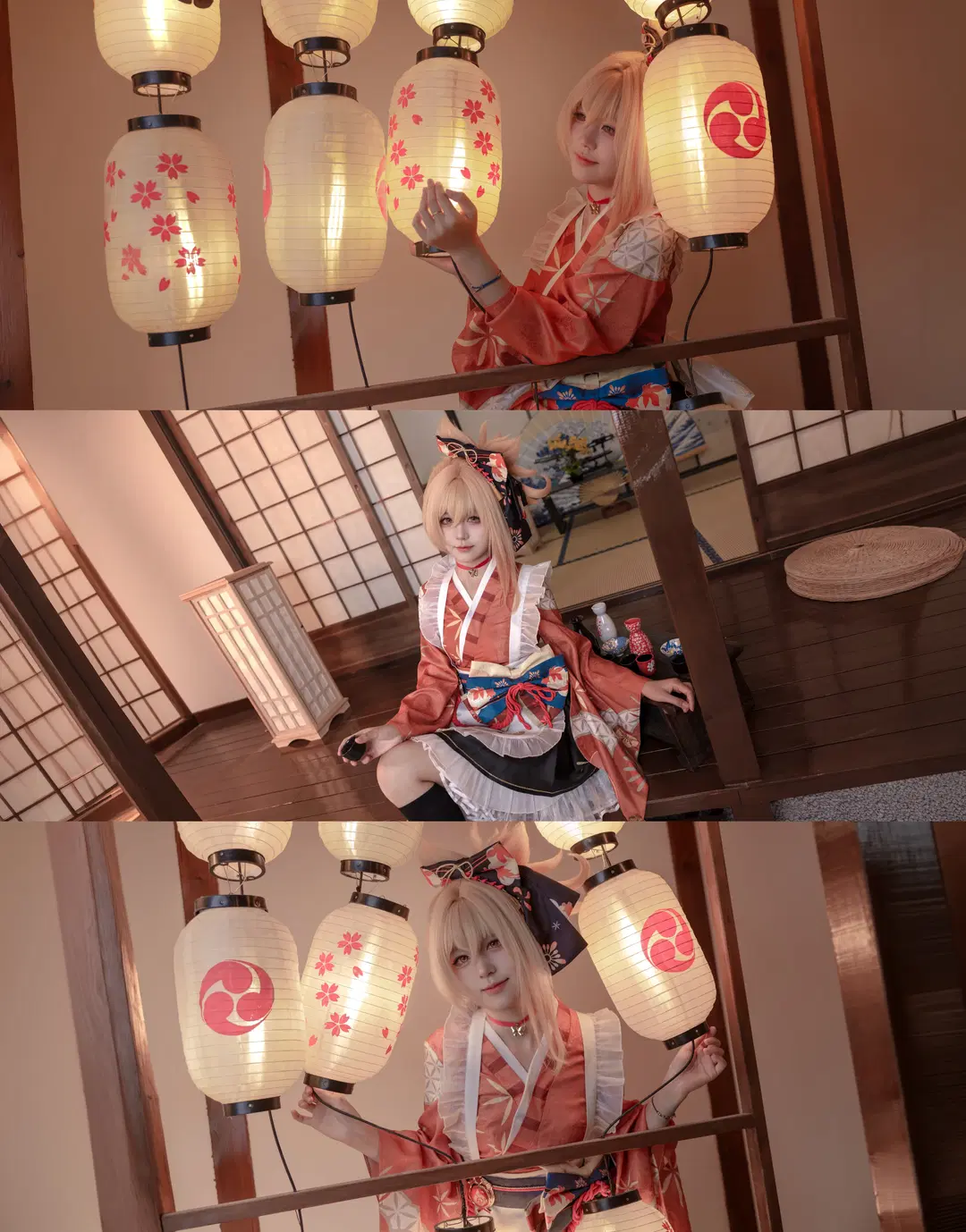 [Yoimiya cosplay] Genshin Impact: Back-to-Back Studio Shoot Sets Documenting Fireworks Beneath Chiaroscuro by 花遇HUAYU - Image 3