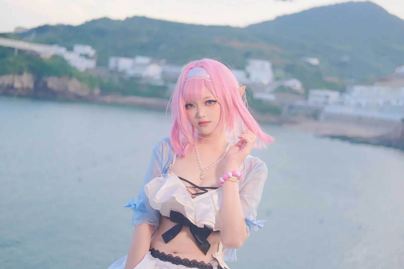 爱莉希雅cos, 崩坏3, cosplay, 爱莉希雅泳装, 花鸟岛 - 第3张