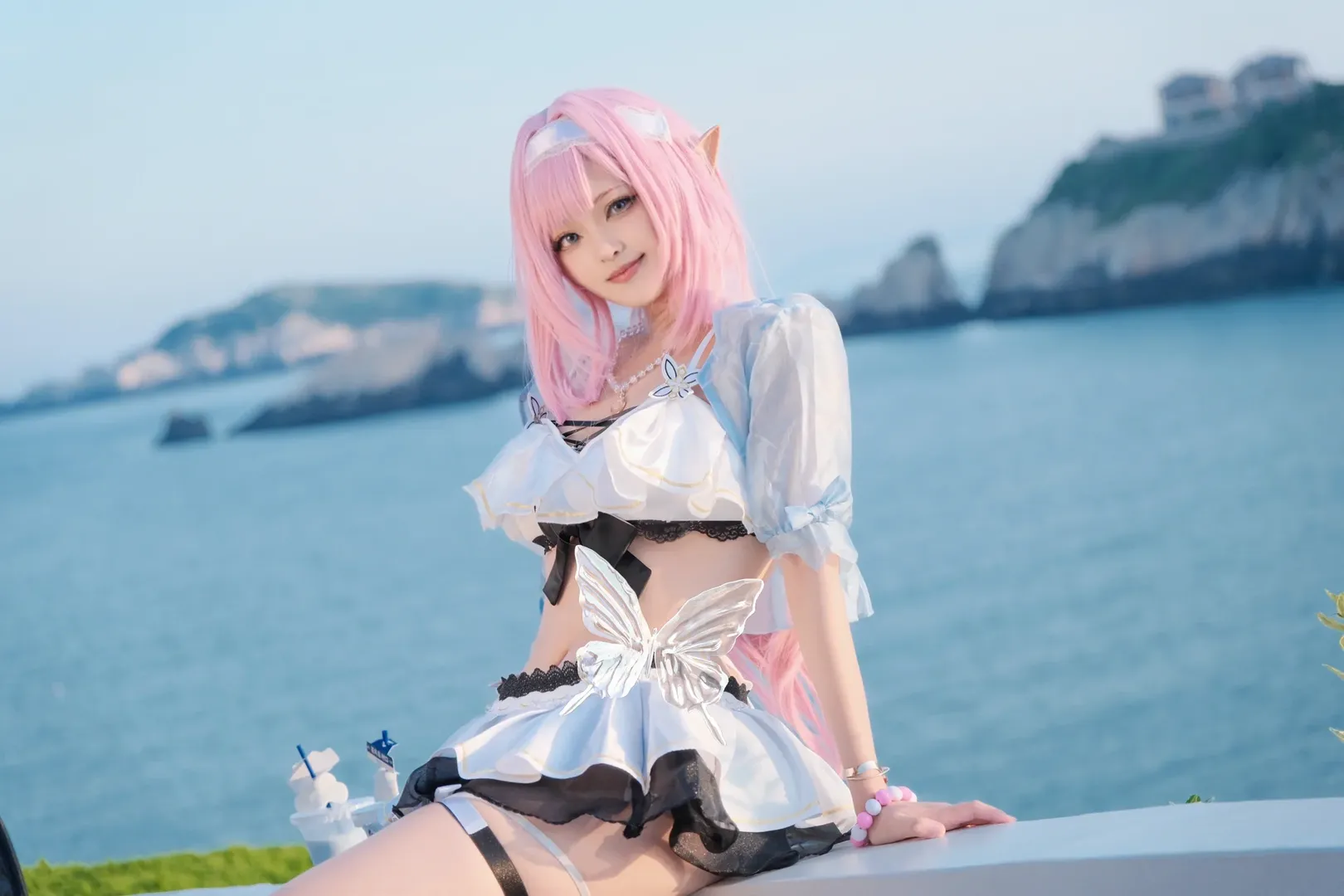 爱莉希雅cos, 崩坏3, cosplay, 爱莉希雅泳装, 花鸟岛 - 第4张