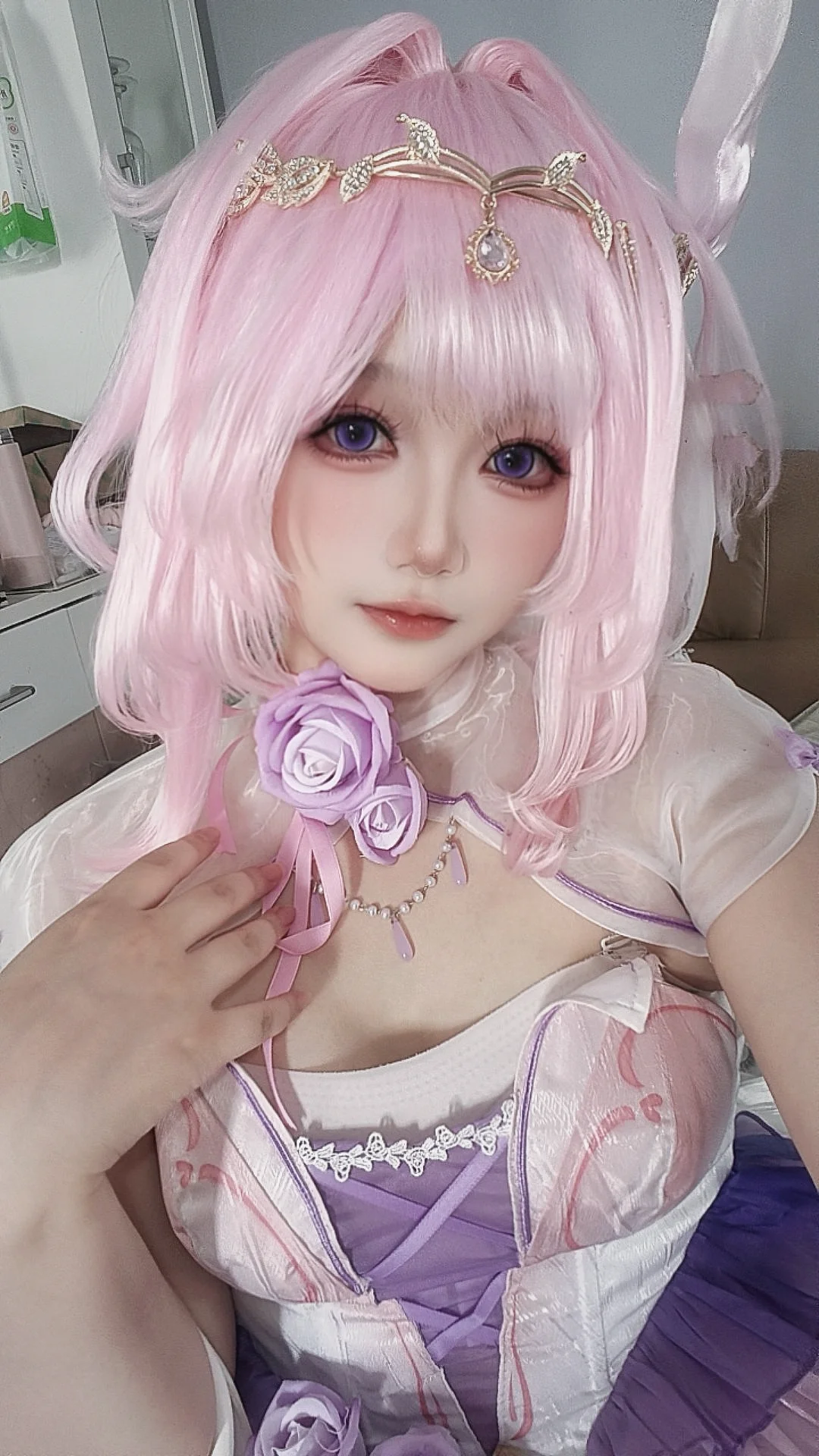 エリシア コスプレ, コスプレ, 白ニーソコーデ, 二次元美少女, エリシア 流光の詩