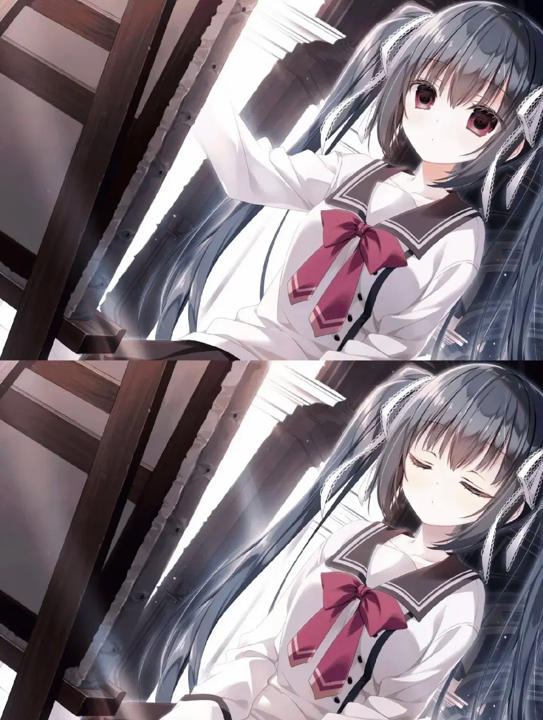 【本间心玲cos】樱之刻里的蓝发水手服少女 - lov3eeanxxx - 第6张