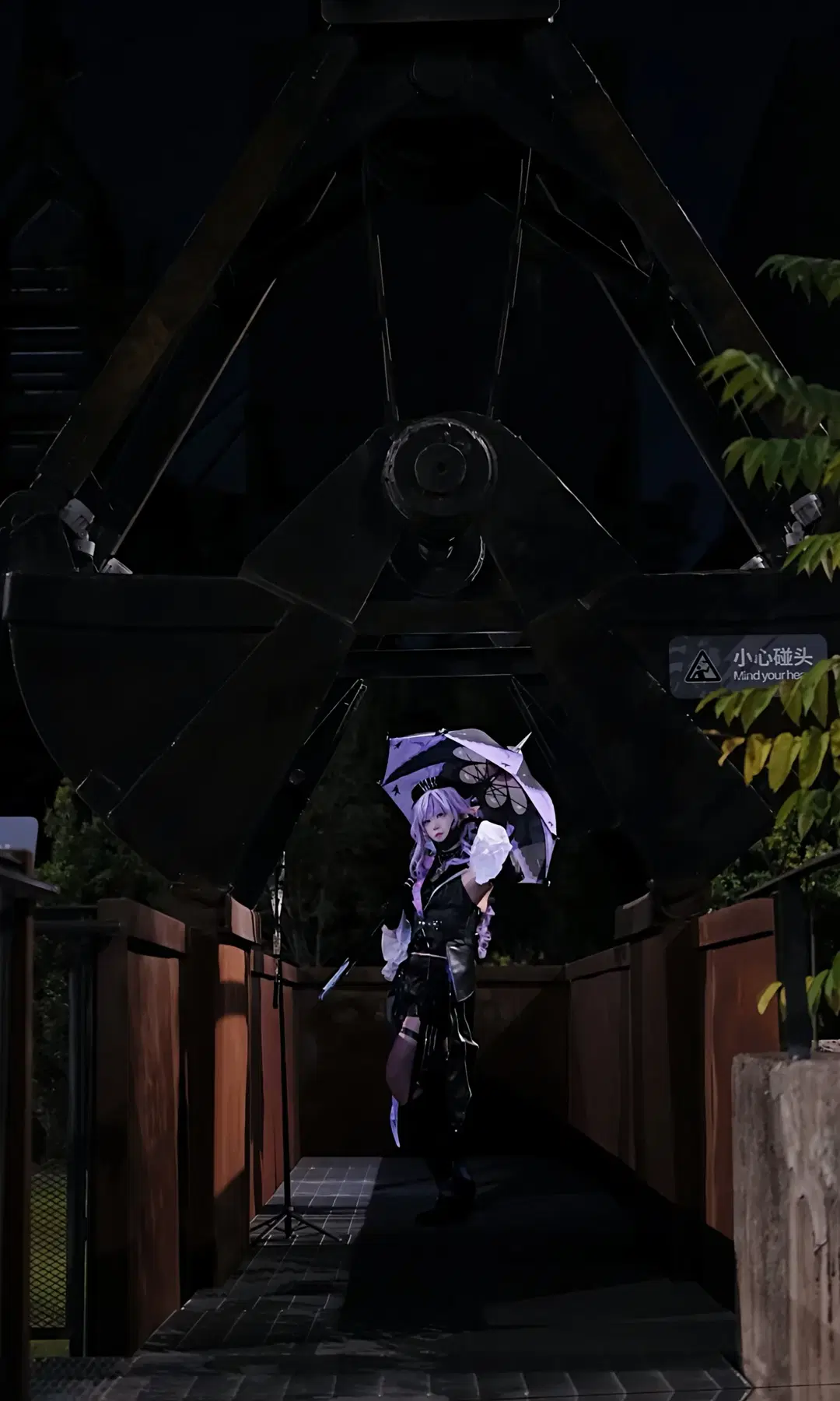 Zenless Zone Zero Vivian cosplay: Black-and-Purple Nocturnal Styling Under Korean Cafe Collaboration by 玥什么紫 - Image 2