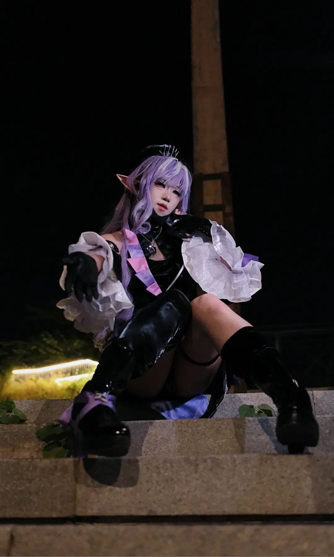 Zenless Zone Zero, cosplay, Vivian cosplay, Night view, Elf ears