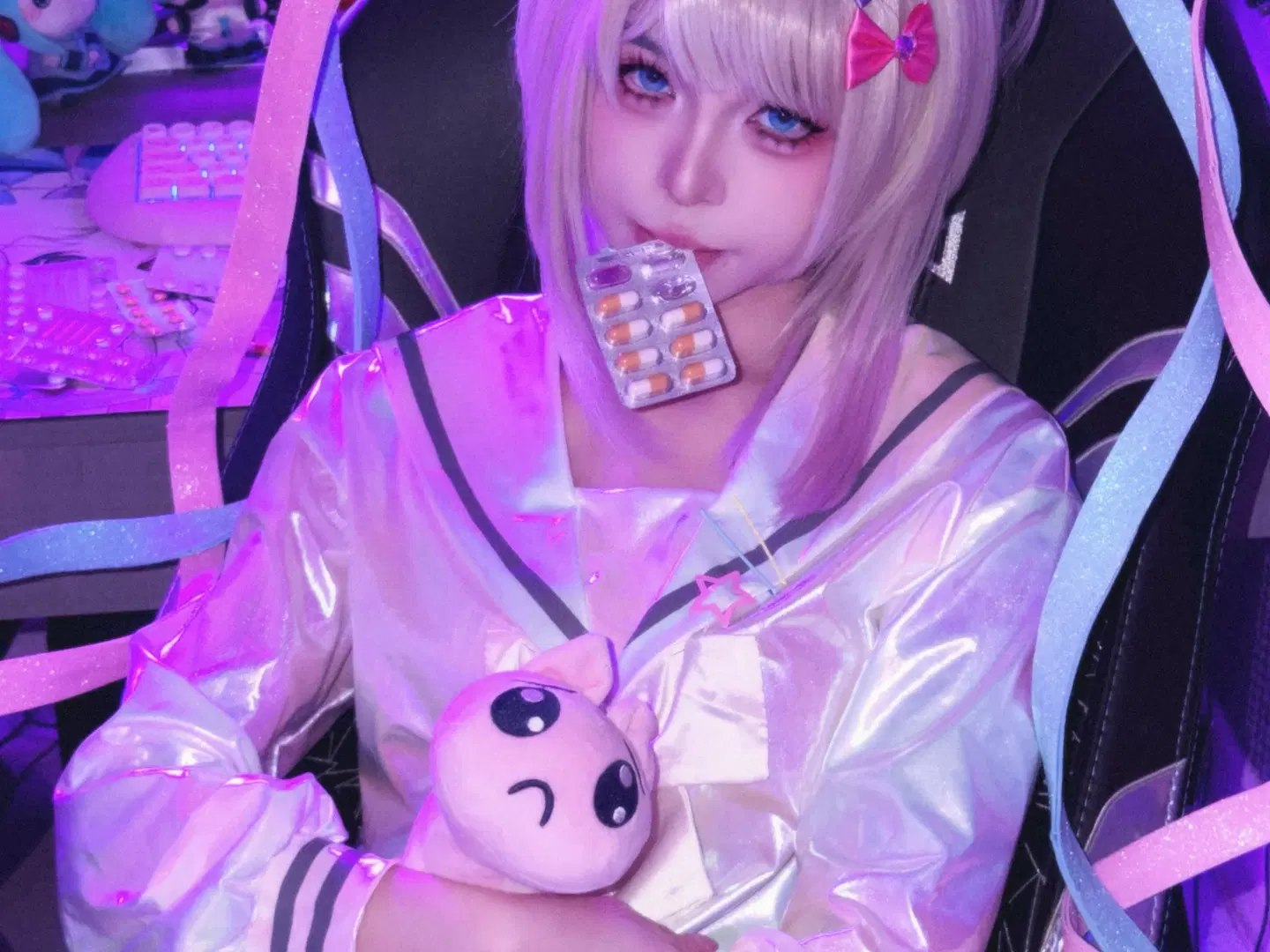 【超絶最かわ天使ちゃん コスプレ】『超絶最かわてんしちゃん』が魅せるサイバー病みかわ少女 - Yuzuki梦月 - 3枚目