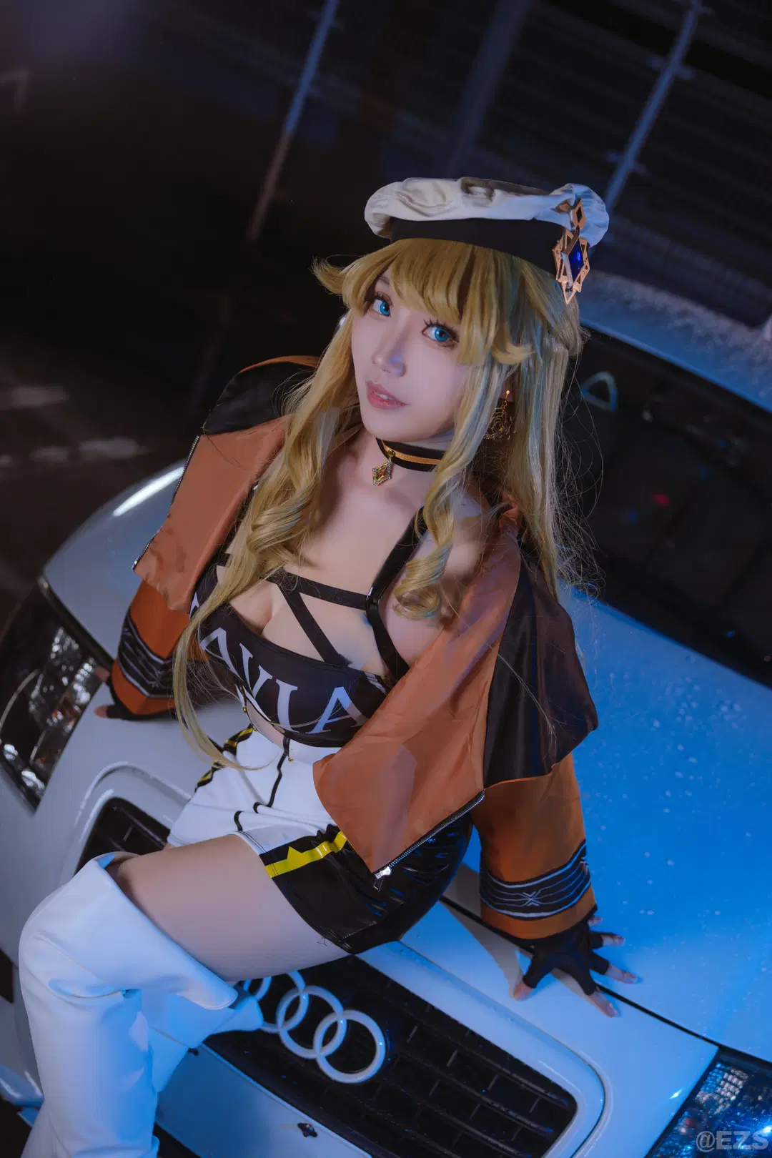 原神, コスプレ, 写真撮影, レーシングスーツ, ナヴィア コスプレ