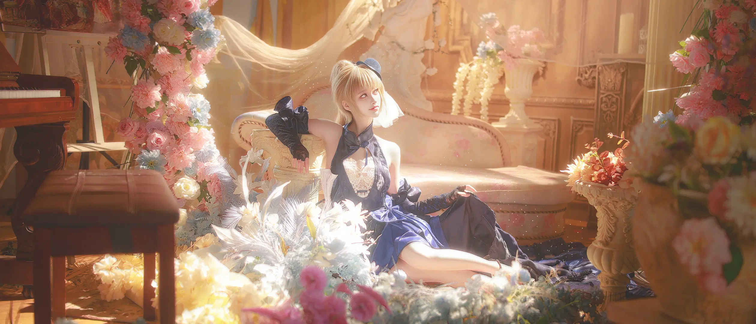 【アリエル コスプレ】無期迷途 花畑での写真に佇む静謐の蒼 - 疏雨烟川（想旅拍版 - 2枚目