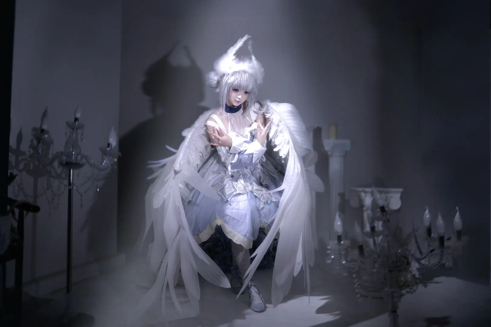 【小乔cos】天鹅之梦的白天鹅造型，在光影下舒展羽翼 - 小也 - 第4张