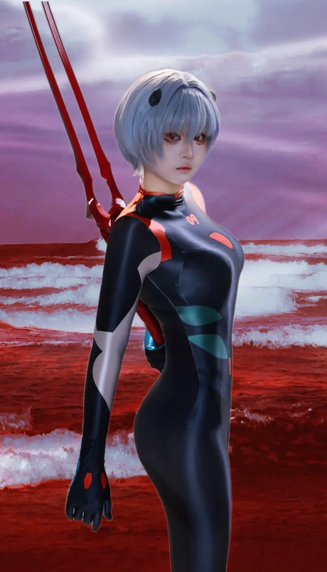 绫波丽cos, EVA, 二次元动漫, 新世纪福音战士, 黑丽