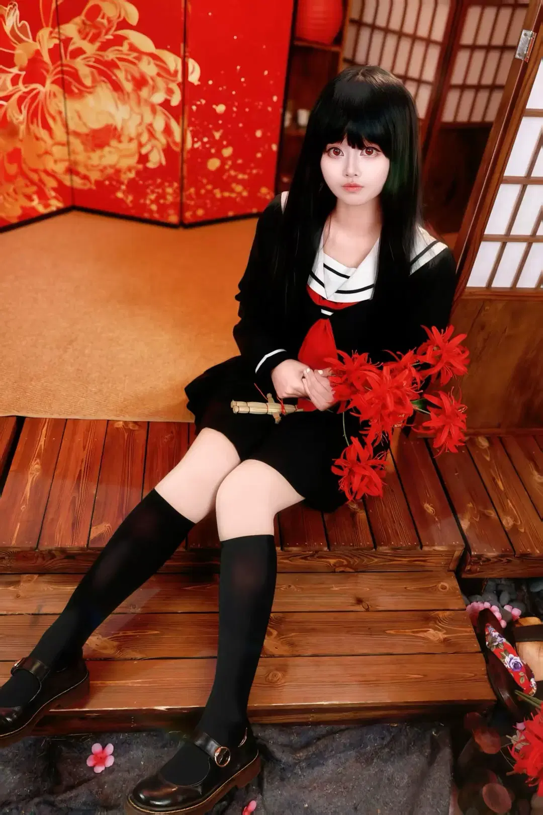 【阎魔爱cos】地狱少女经典造型的万圣节正片分享