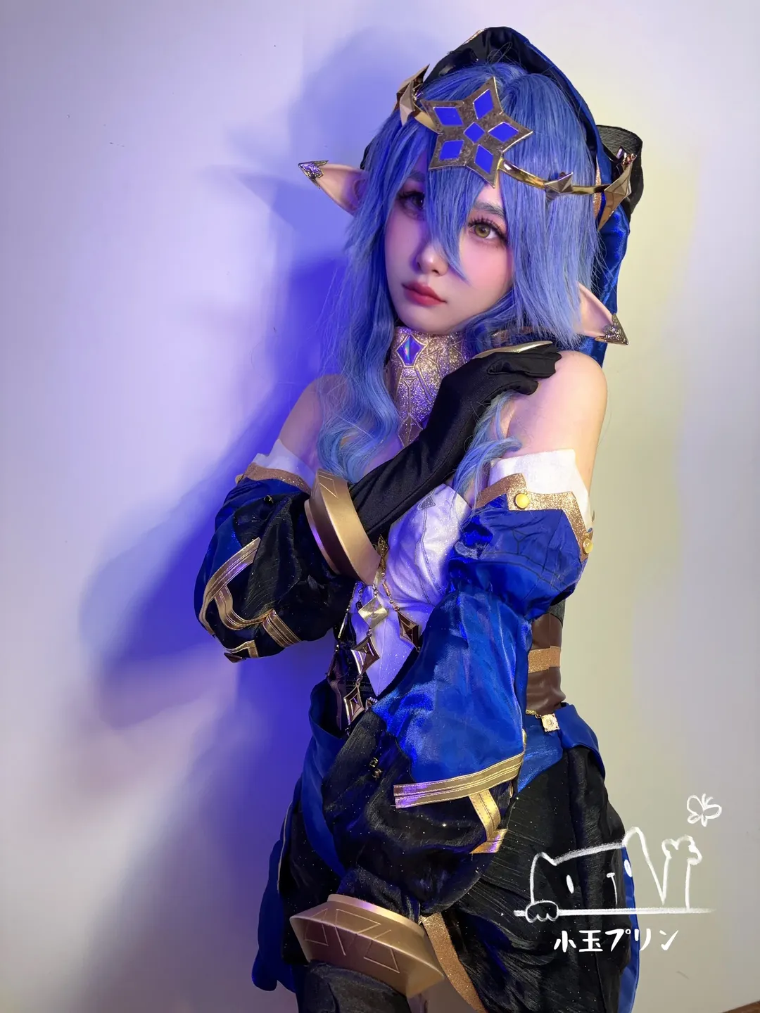 原神, cosplay, 精靈耳, 萊依拉cos, 白絲襪 - 第1張