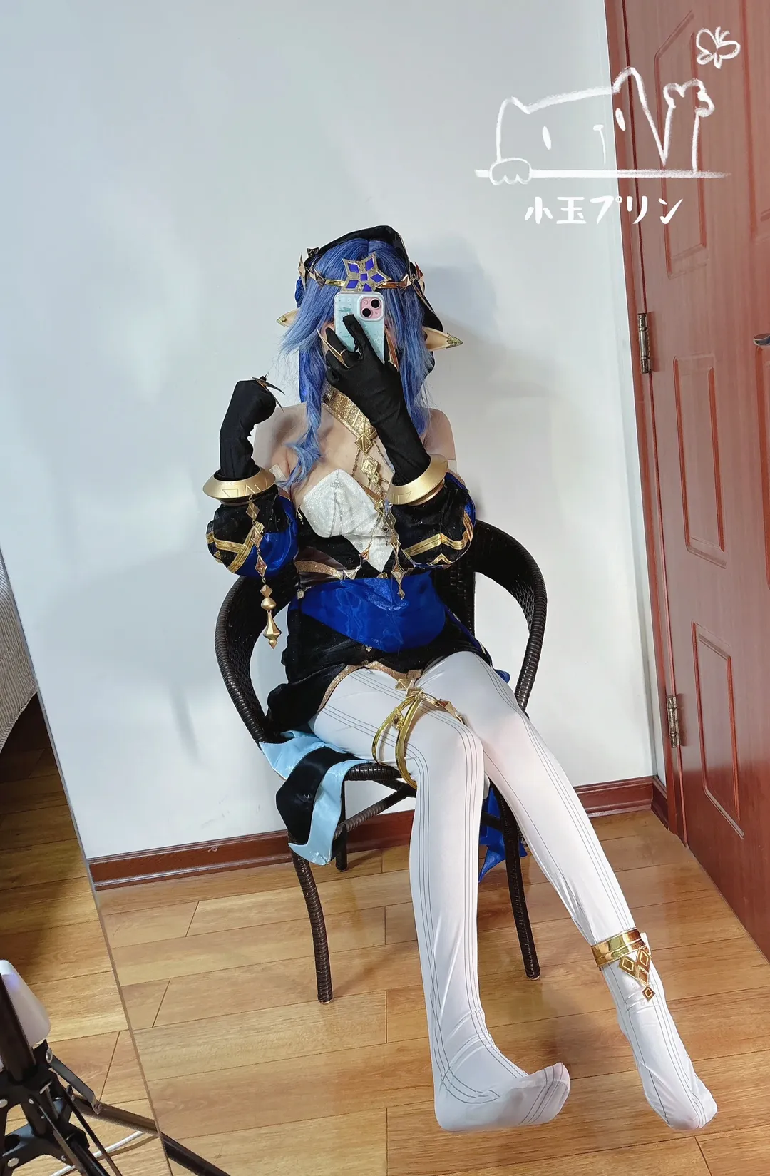 原神, cosplay, 精靈耳, 萊依拉cos, 白絲襪