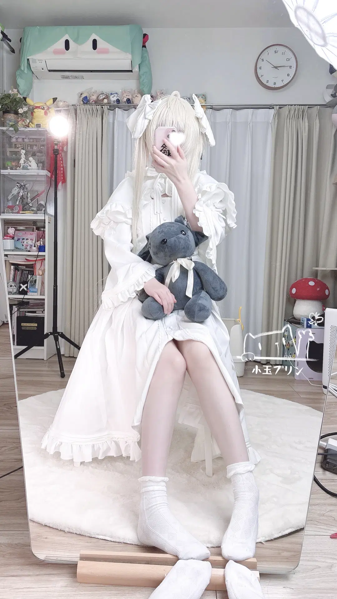 【春日野穹cos】悠的世界可以只有我吗，缘之空穹妹白色长裙 - 小玉Purin - 第2张