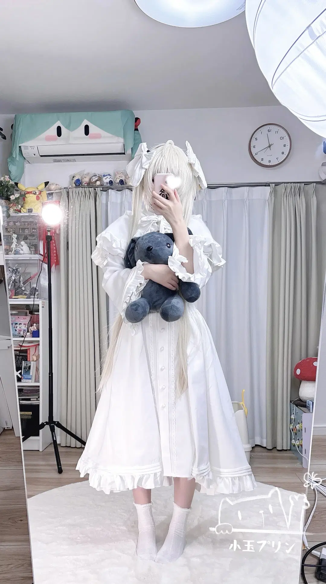 【春日野穹cos】悠的世界可以只有我吗，缘之空穹妹白色长裙 - 小玉Purin - 第3张