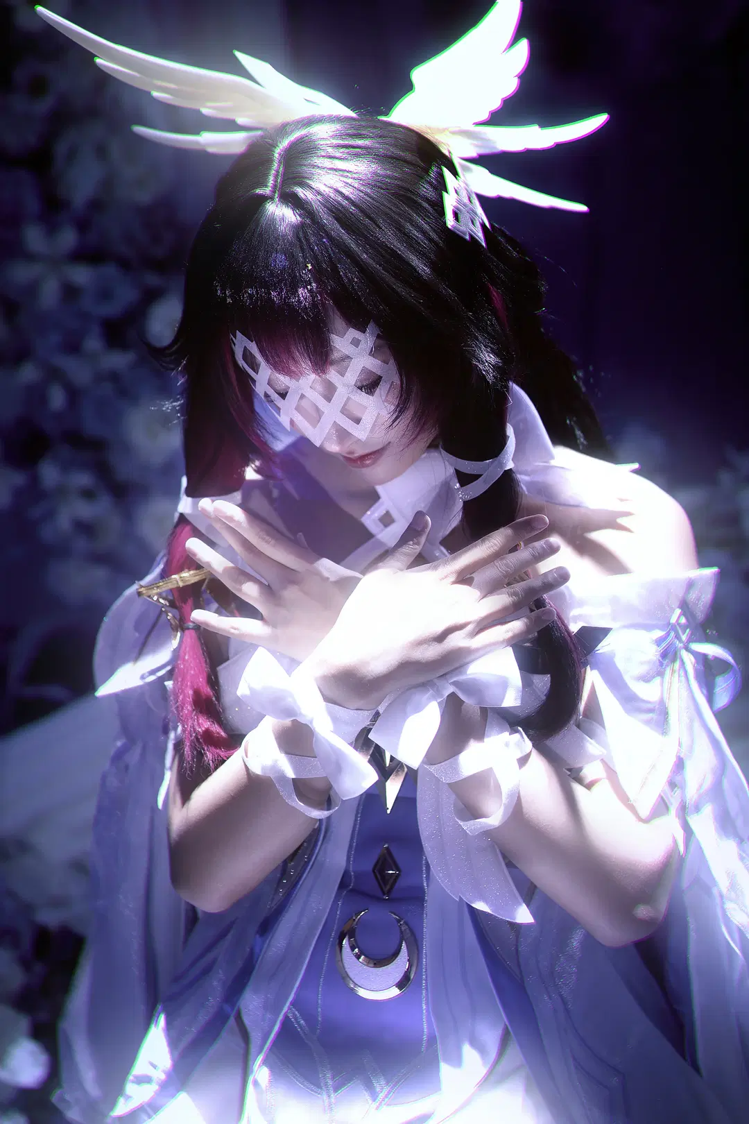 【哥伦比娅cos】原神 蓝紫色调的静谧月下少女 - lulu吃上热干面了 - 第3张