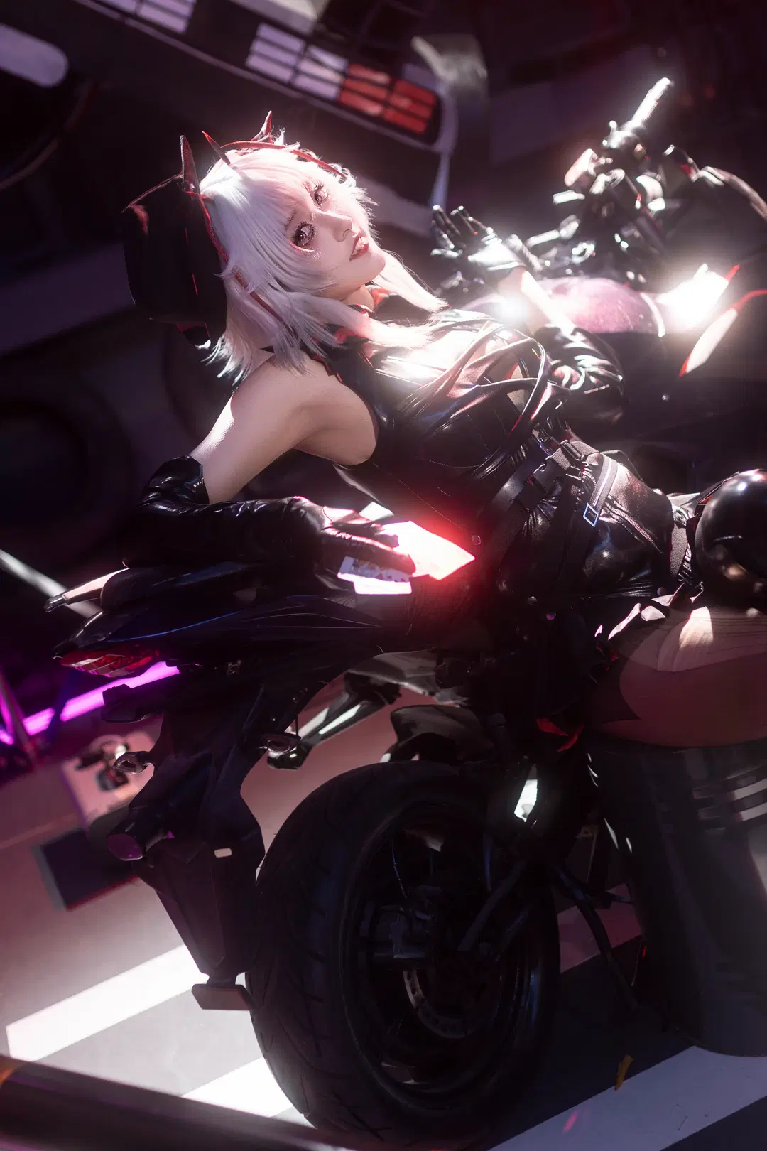 明日方舟, 黑丝, Wcos, 机车, 皮衣