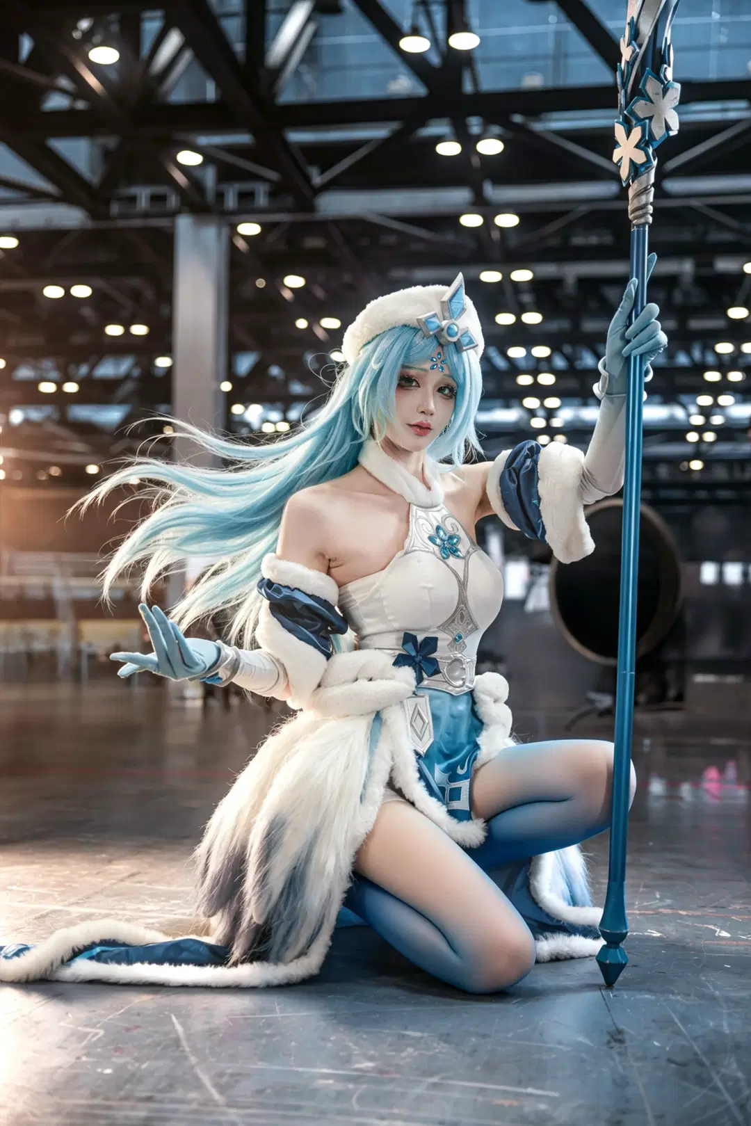 【王昭君cos】王者荣耀里的冰雪女王，寒流无处不在 - 林兮不嘻嘻 - 第3张