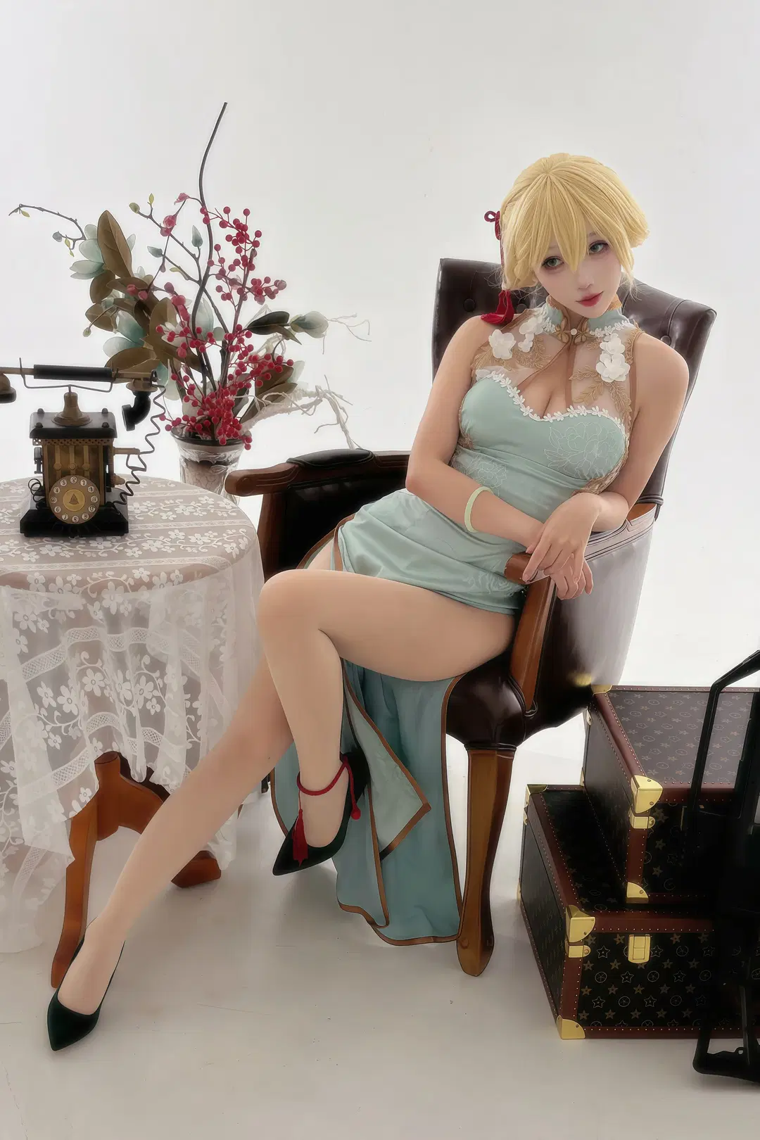 旗袍cos, 少女前线, 丝袜, G36cos, 玉瓯立