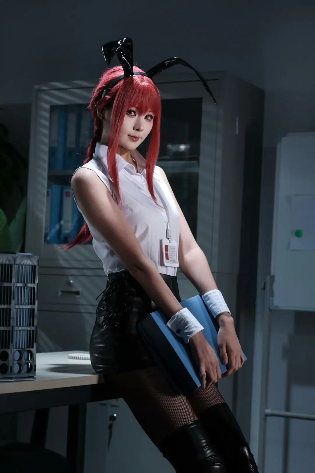 电锯人, 制服风, cosplay摄影, 玛奇玛cos, 网袜