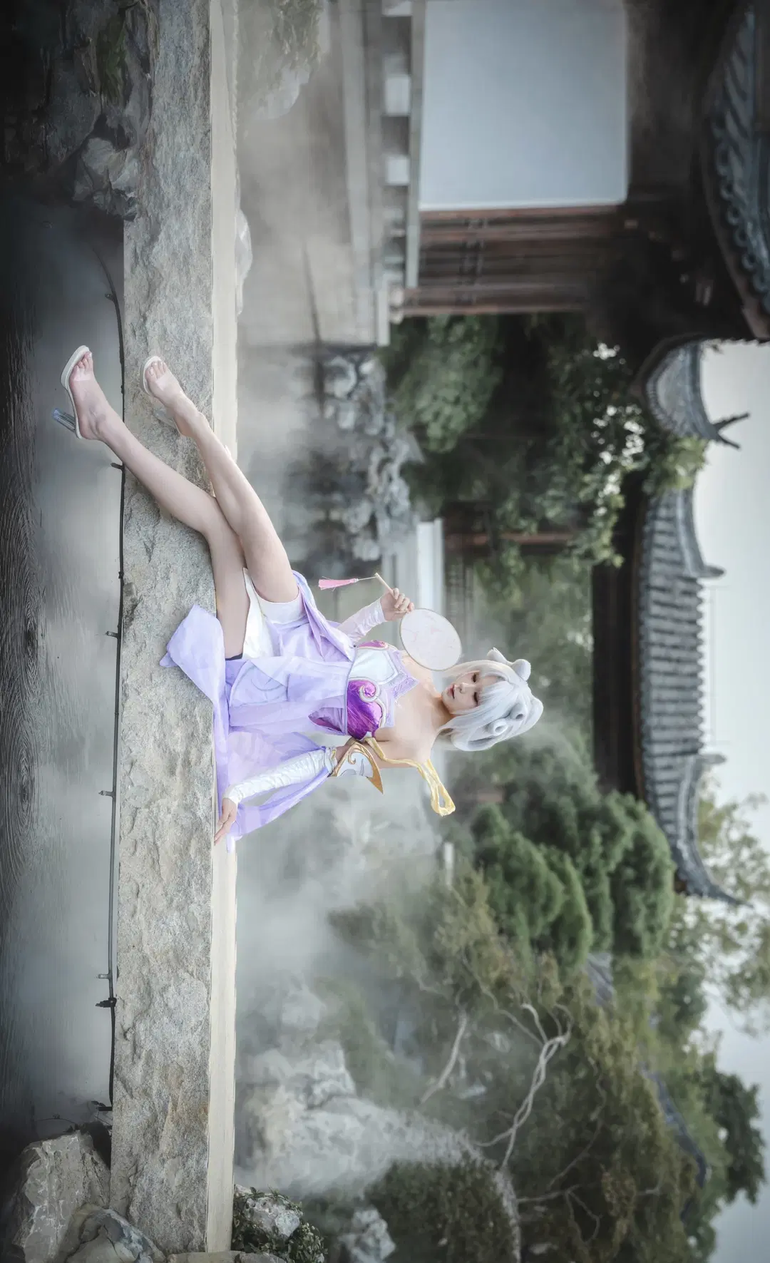 王者荣耀, 园林摄影, 白丝, 嫦娥cos, 国风cosplay