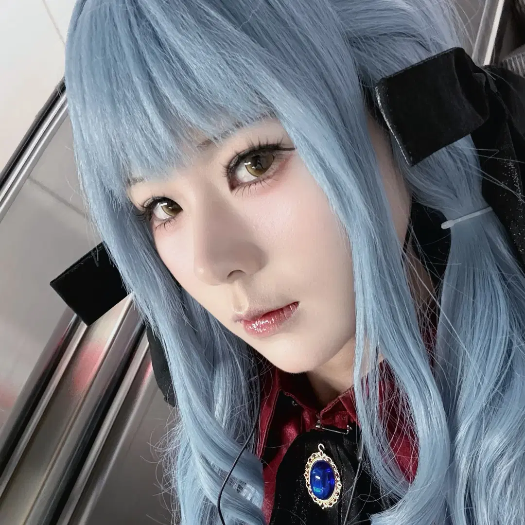 cosplay, 丰川祥子cos, 蓝发, Bang Dream!, 二次元妆容